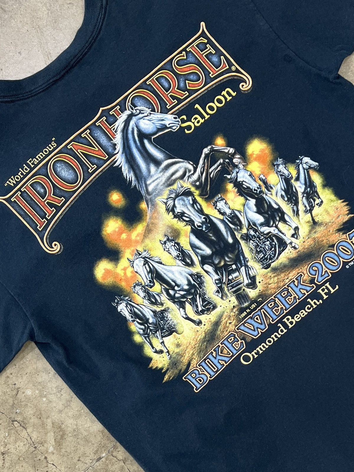 Harley Davidson Vintage 2003 Iron Horse Bike Week Motorcycle Anvil Tee Large Size US L / EU 52-54 / 3 - 1 Thumbnail