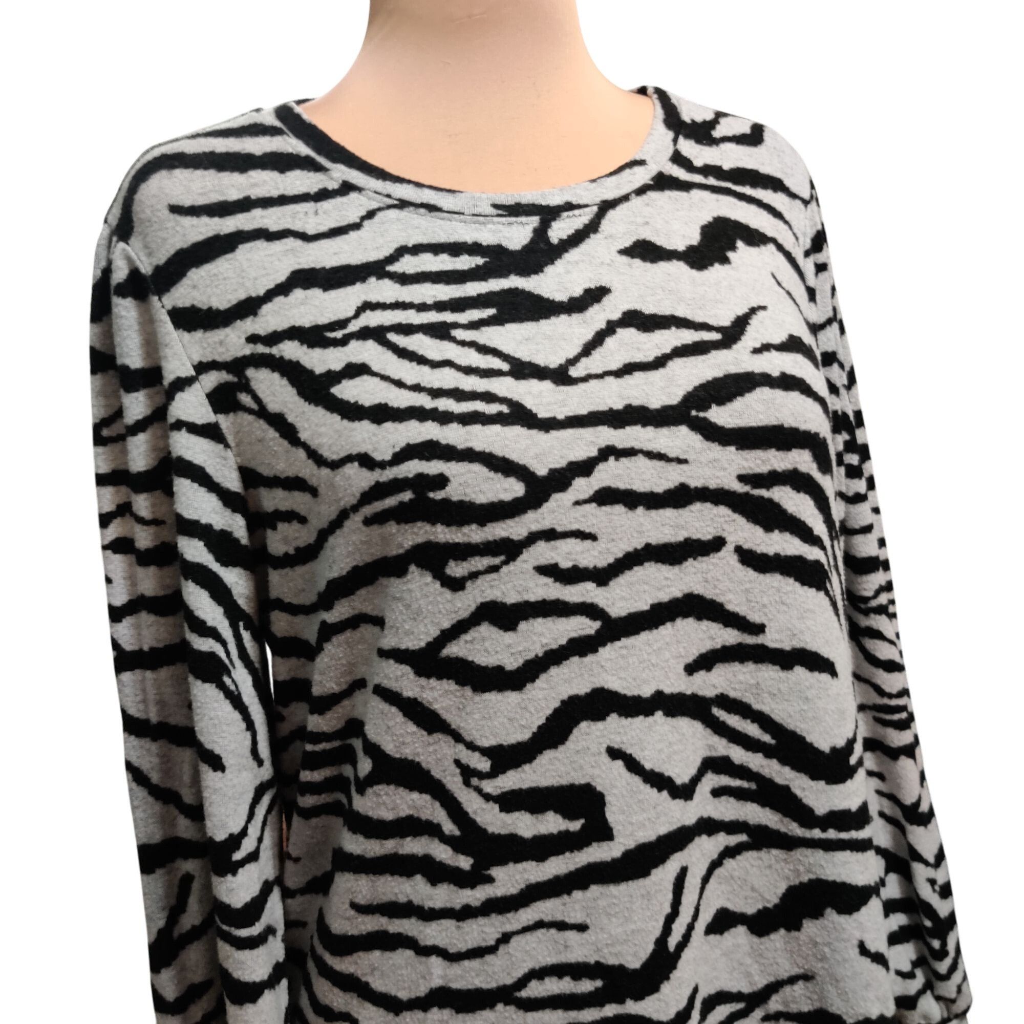 Other Social Standard Sanctuary L Zebra Print Long Sleeve Scoop Ne Size L / US 10 / IT 46 - 3 Thumbnail