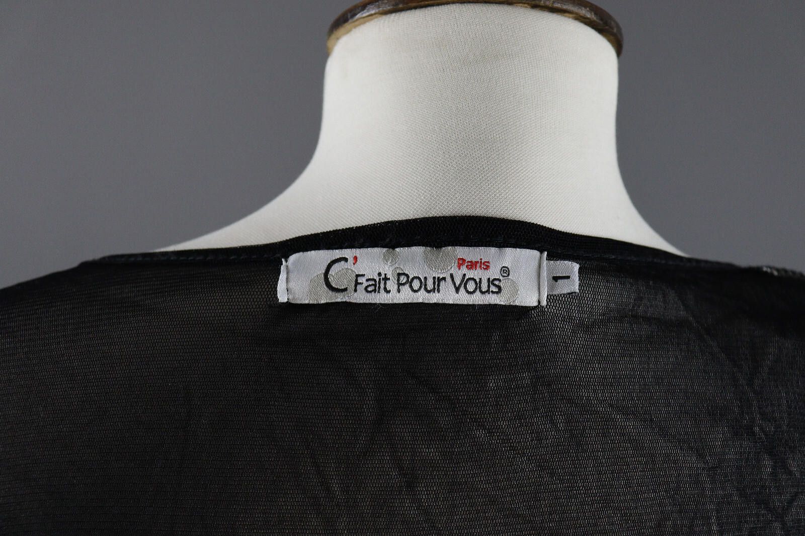Designer C'Fait Pour Vous Paris Open Front Mesh Cape Sweater Size 1 Size M / US 6-8 / IT 42-44 - 8 Thumbnail