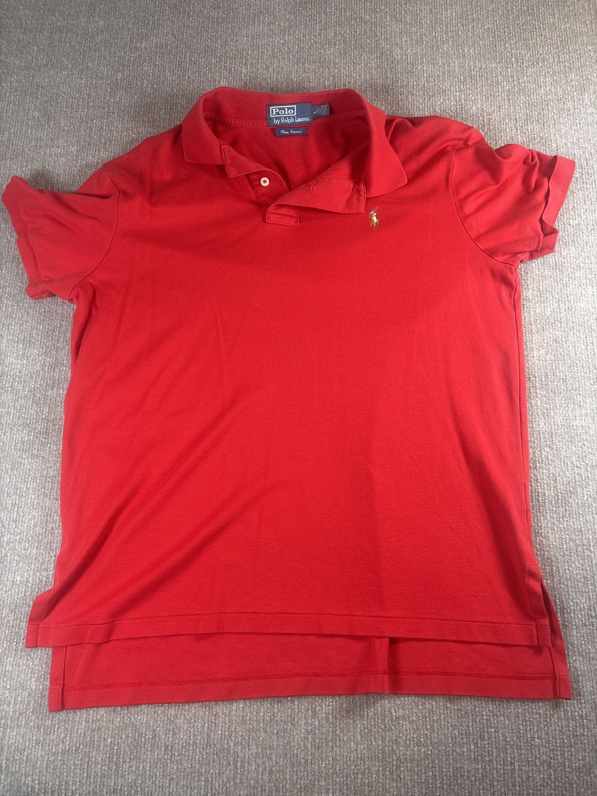 Polo Ralph Lauren Polo Ralph Lauren Red Pima Interlock Polo (L) Size US L / EU 52-54 / 3 - 1 Thumbnail