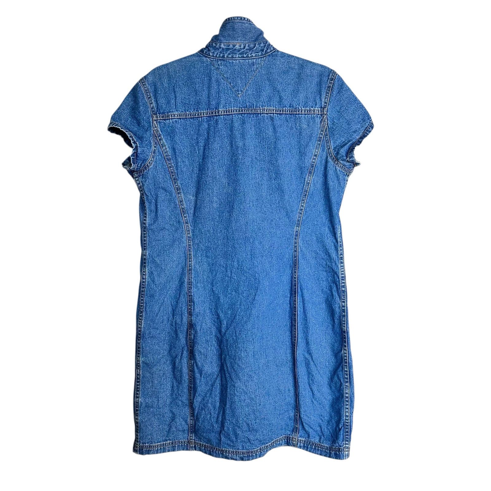 Tommy Hilfiger Tommy Hilfiger Y2K Denim Mini Dress Pearl Button Front 14 Size XL / US 12-14 / IT 48-50 - 8 Thumbnail