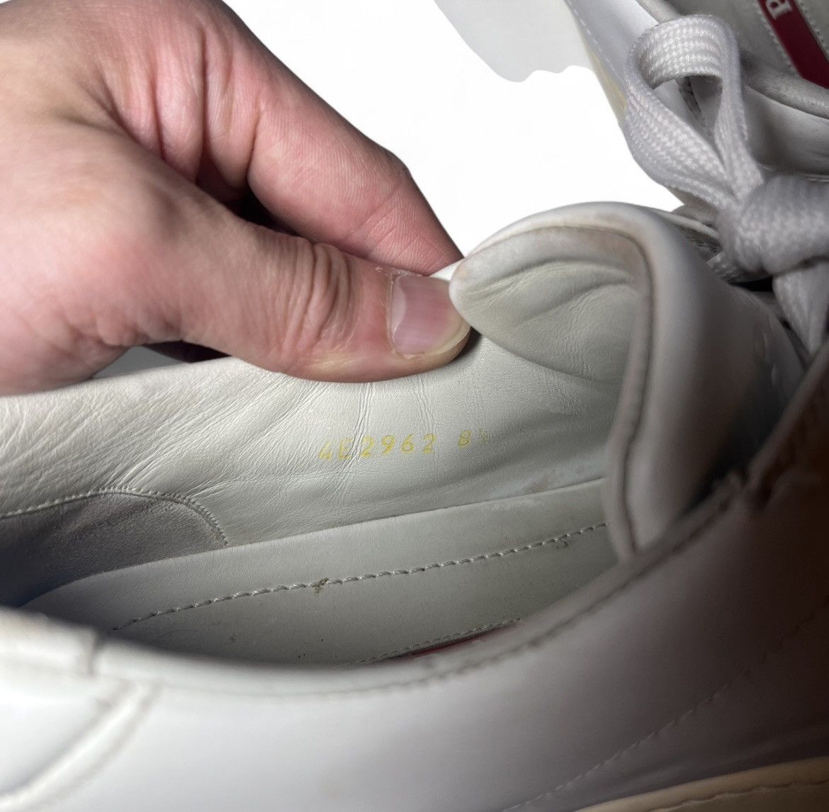 Prada Prada white low top sneaker Size US 8.5 / EU 41-42 - 5 Thumbnail