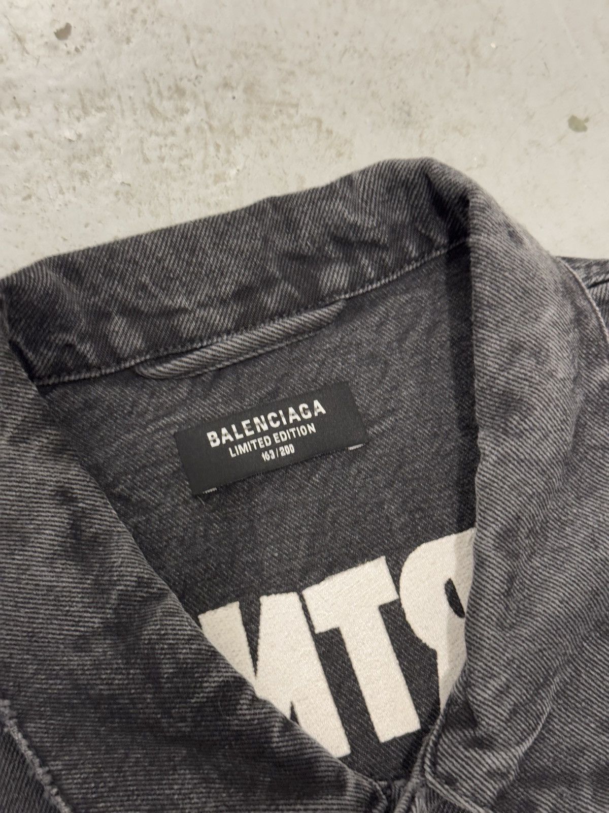 Balenciaga *RARE* 163/200 BALENCIAGA X FORTNITE DEMNA GREY DENIM JACKET Size US M / EU 48-50 / 2 - 8 Thumbnail