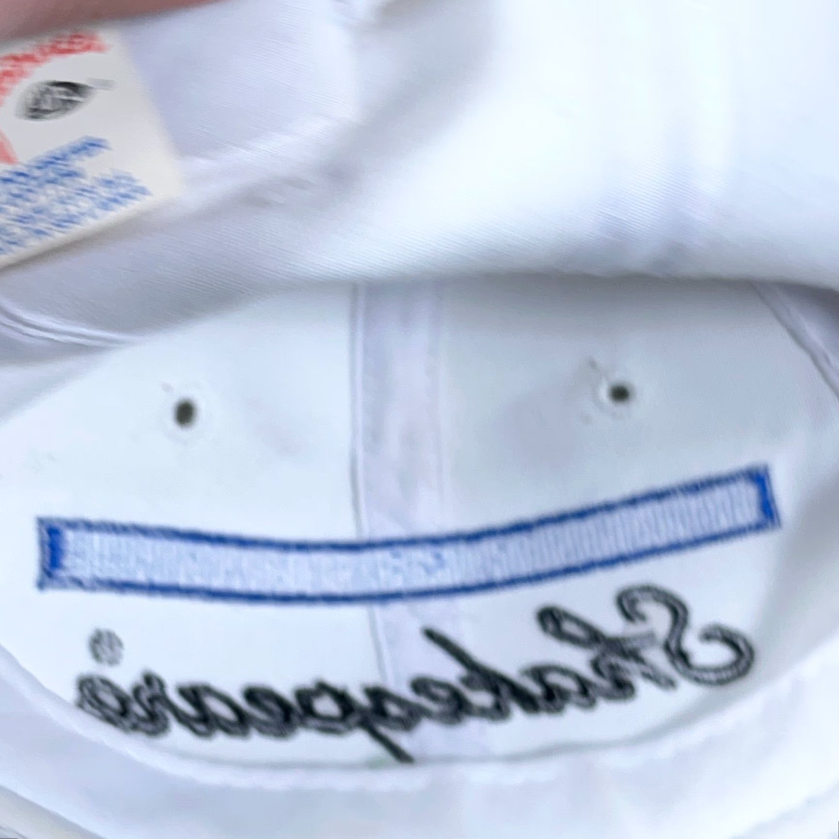 Vintage Vintage Shakespeare Hat Cap Strap Back Fishing Dad White Green Adjustable Adult Cap Size ONE SIZE - 5 Thumbnail