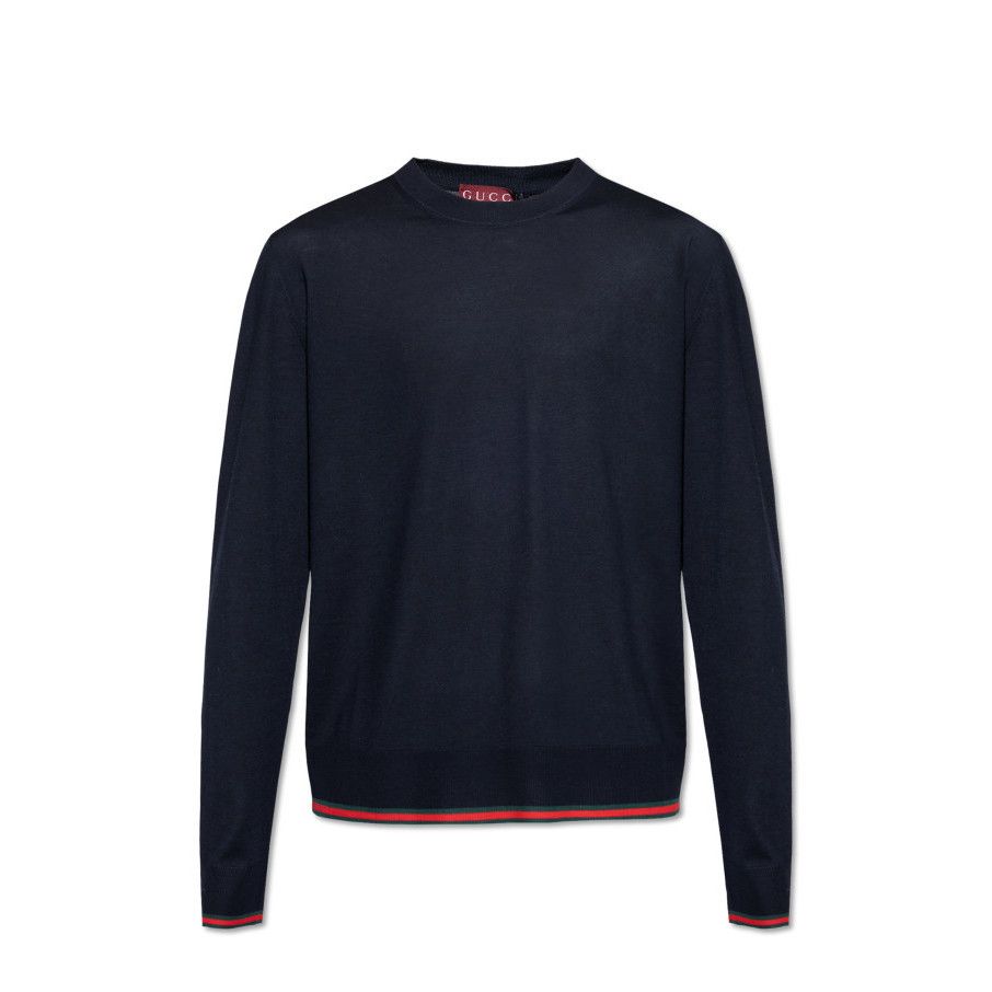 Gucci GUCCI Navy Blue Wool Sweater New & Authentic (Men's size:M;) Size US M / EU 48-50 / 2 - 1 Preview