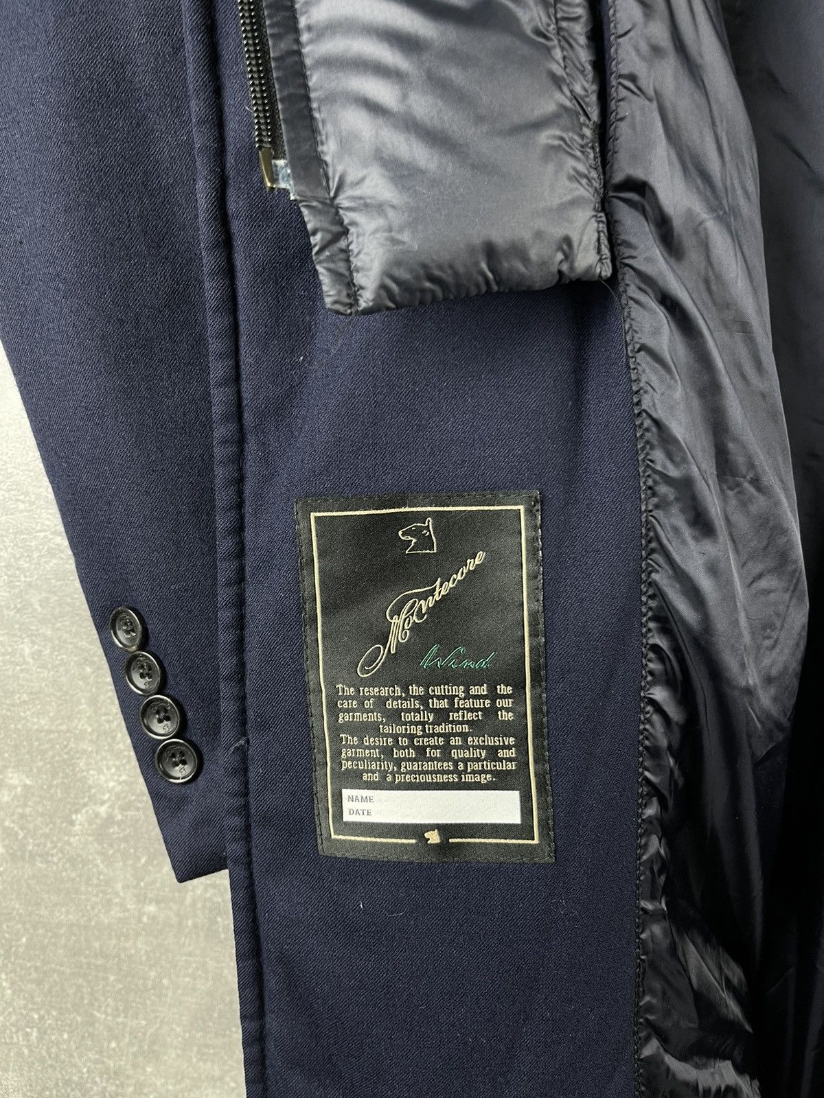 Montecore Montecore Luxury Navy Down Zip Button Quilted Coat Jacket Size US L / EU 52-54 / 3 - 13 Thumbnail