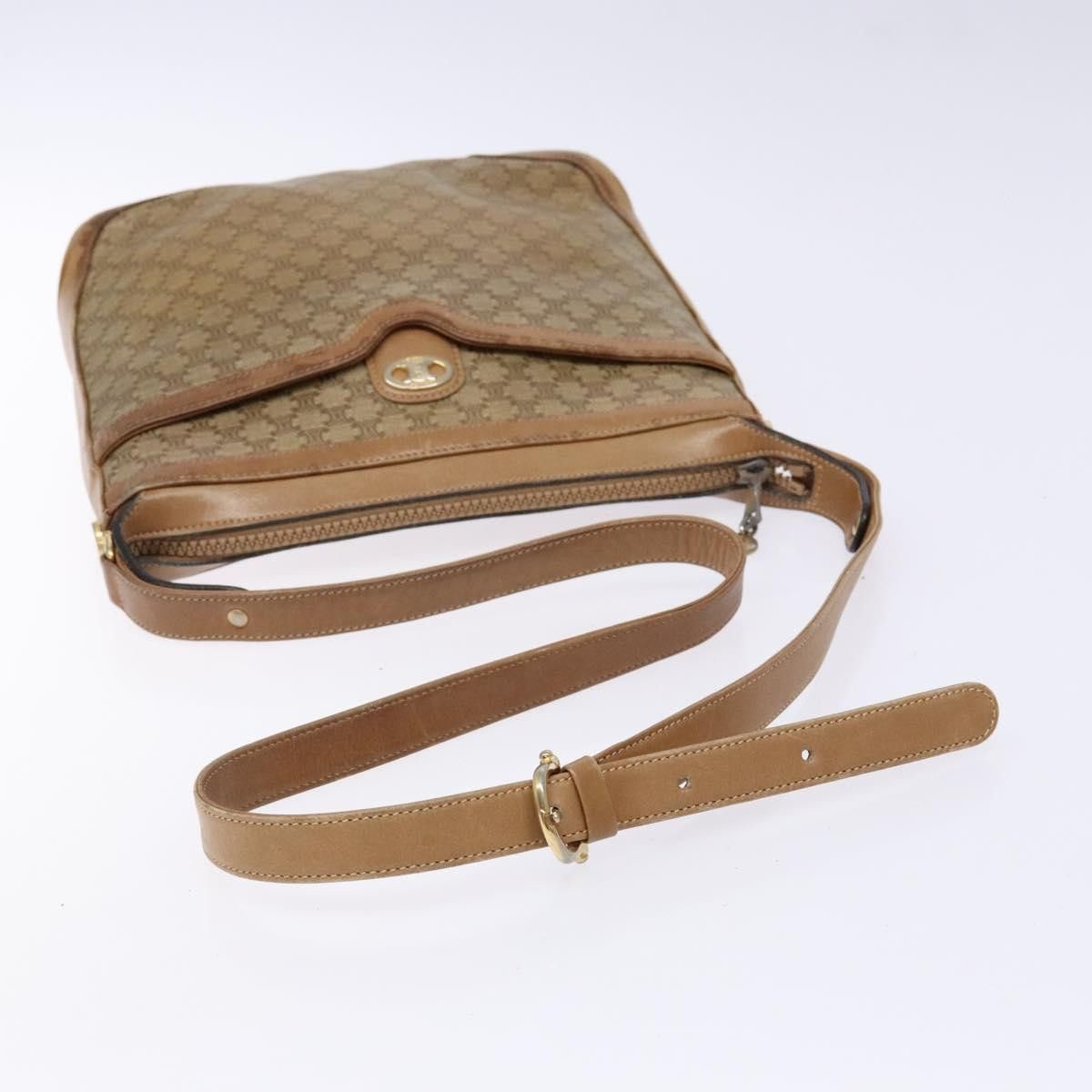 Celine CELINE Macadam Canvas Shoulder Bag Pvc Beige Gold Size ONE SIZE - 7 Thumbnail