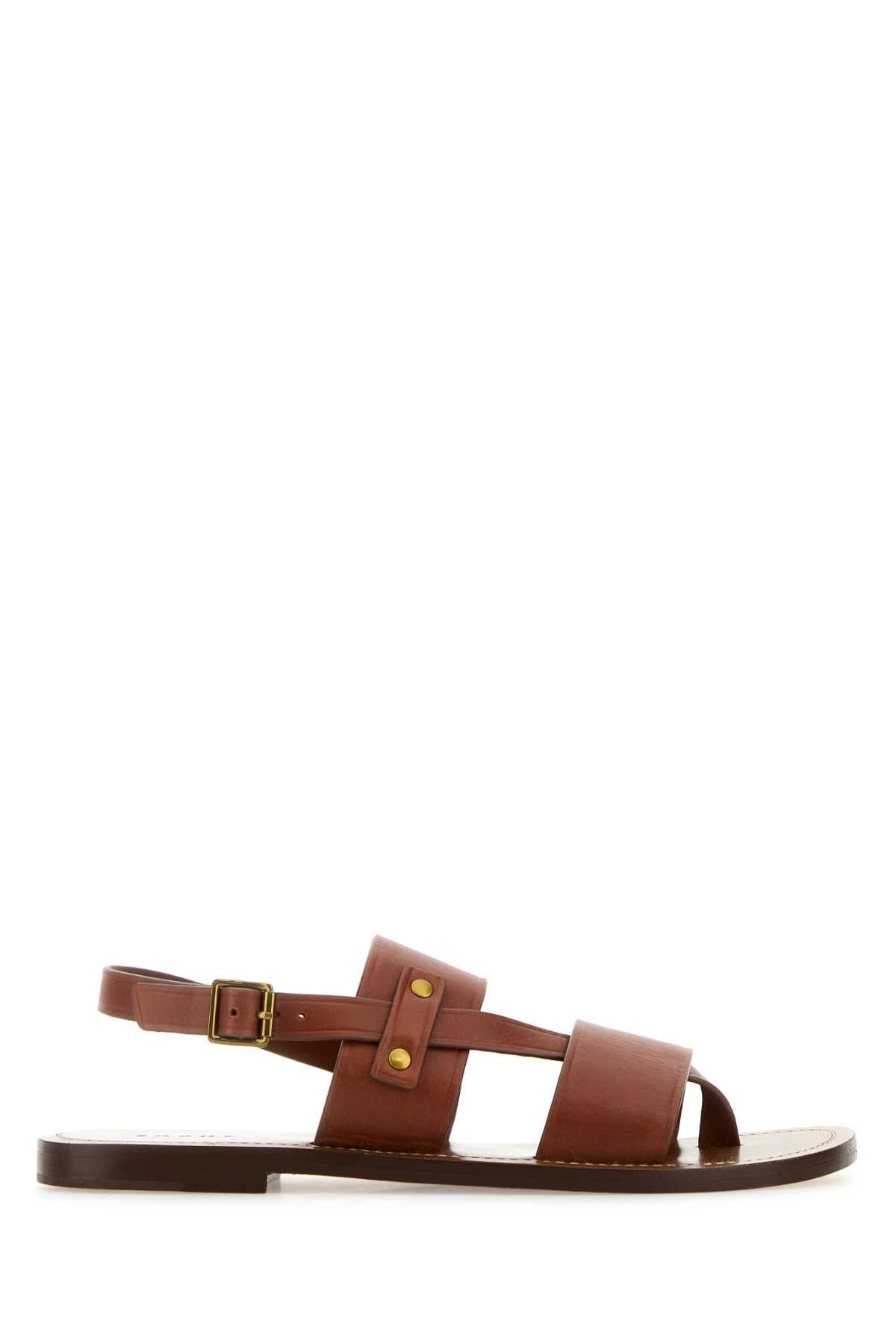 Soeur Caramel Leather Amazonia Thong Sandals Size US 6 / IT 36 - 1 Thumbnail