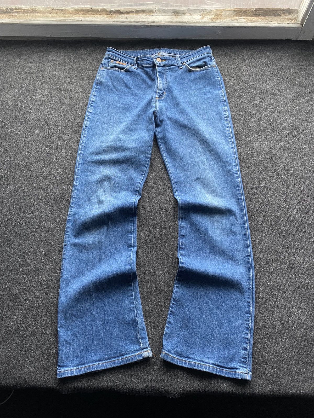 Wrangler 🔥Vntg Wrangler Sexy Bootcut Wom Jeans blue y2k 31 western Size 31" - 18 Thumbnail