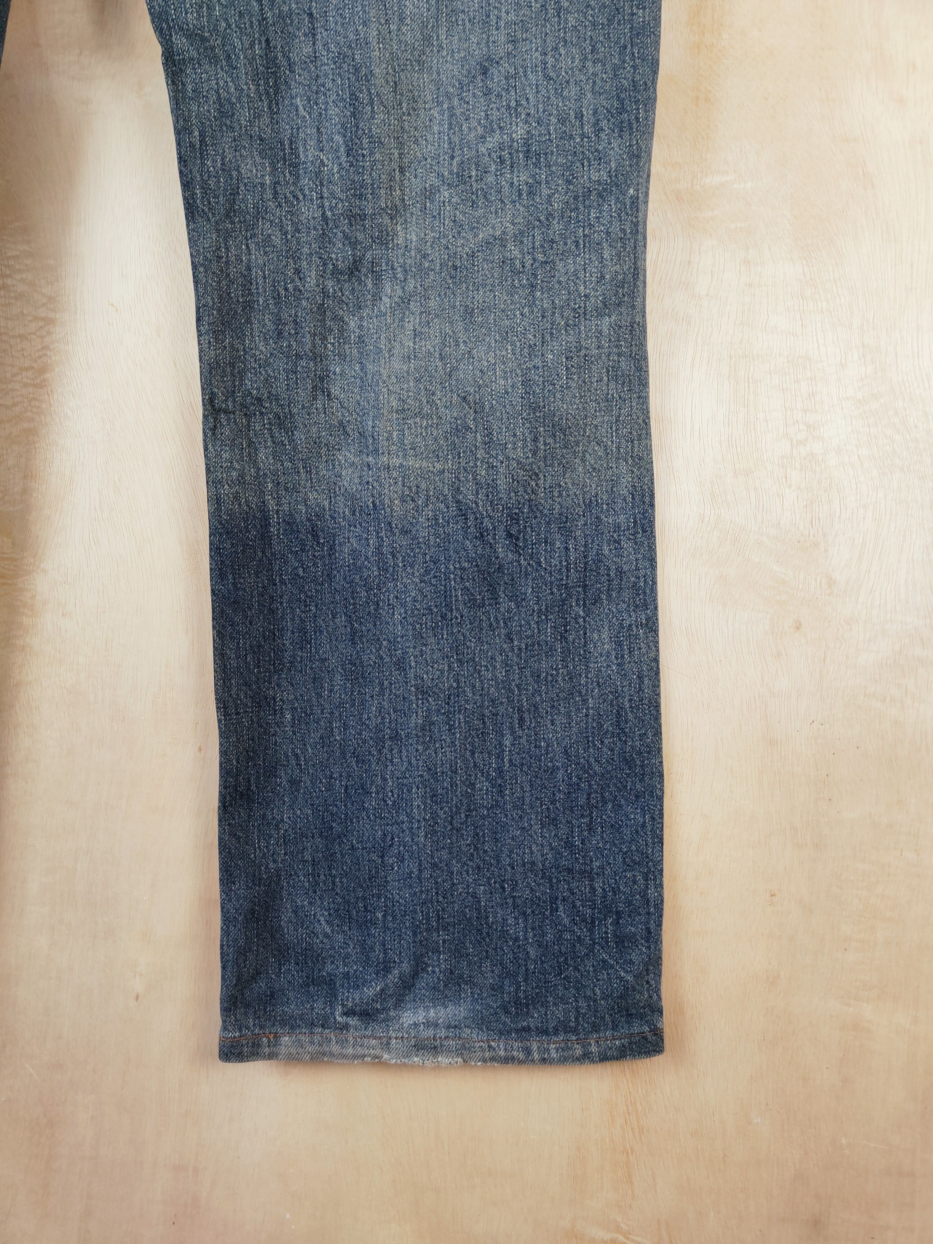 Edwin Edwin Dark Blue Faded Distressed Ripped Jeans #S2662 Size US 37 - 13 Thumbnail