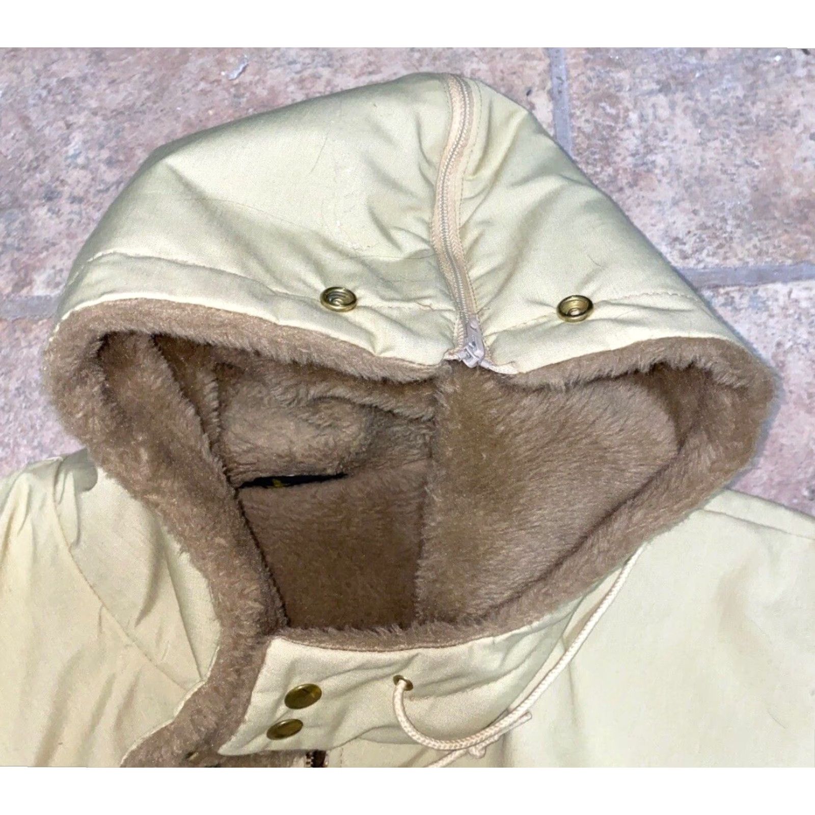 Vintage VINTAGE Nortex Full Zip Hooded Fleece Lined Jacket Mens Beige XL Size US XL / EU 56 / 4 - 3 Thumbnail