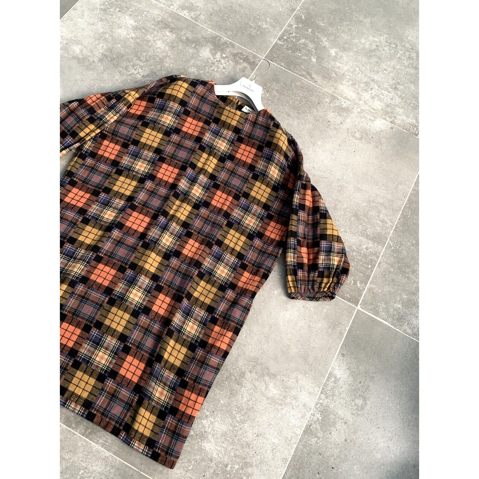 Designer × YMC OVERSIZED Womens YMC Ballon Sleeves Checked Dress Tunic SZ M Size M / US 6-8 / IT 42-44 - 2 Thumbnail