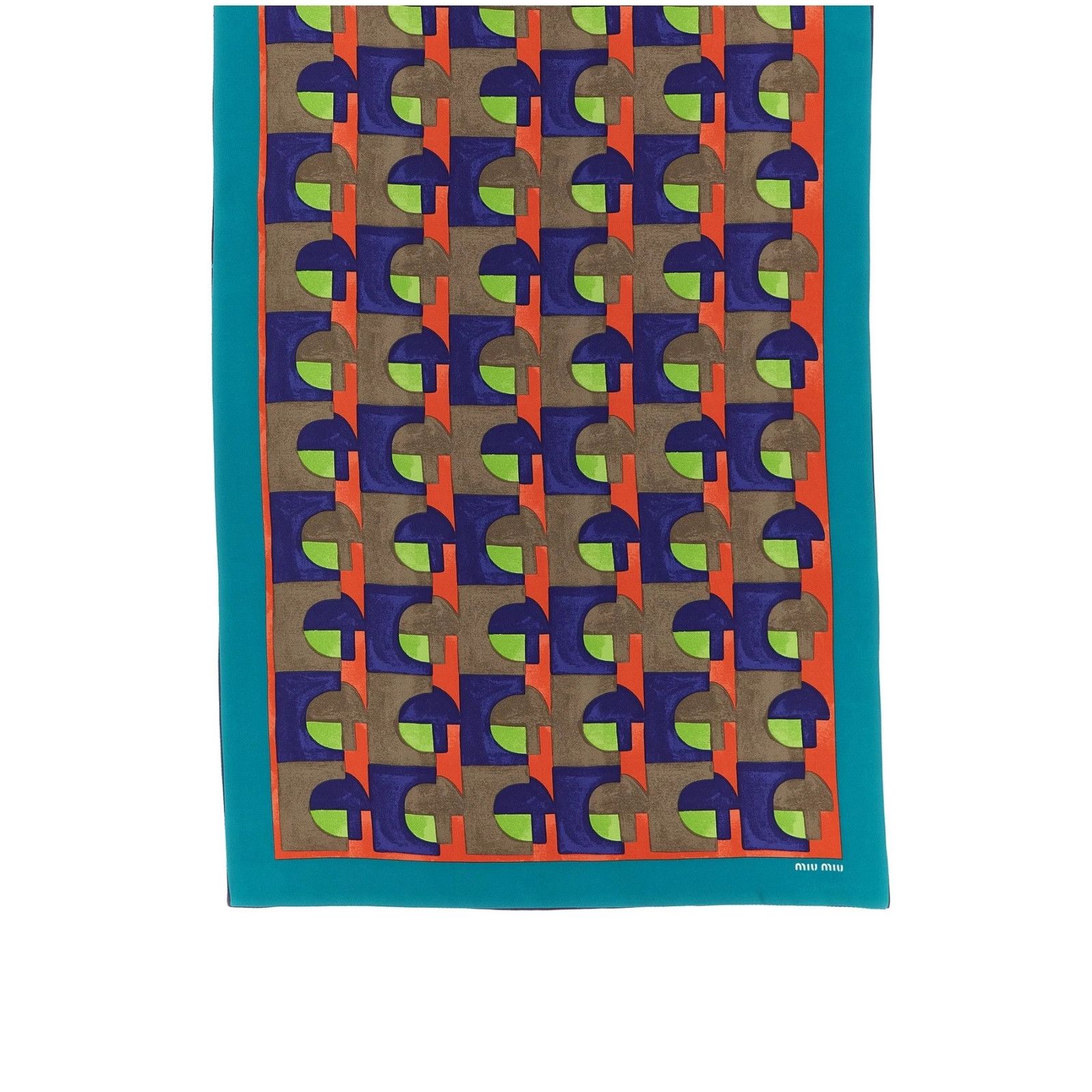Miu Miu MIU MIU multicolor Medium Silk Scarf New & Authentic Size ONE SIZE - 2 Thumbnail