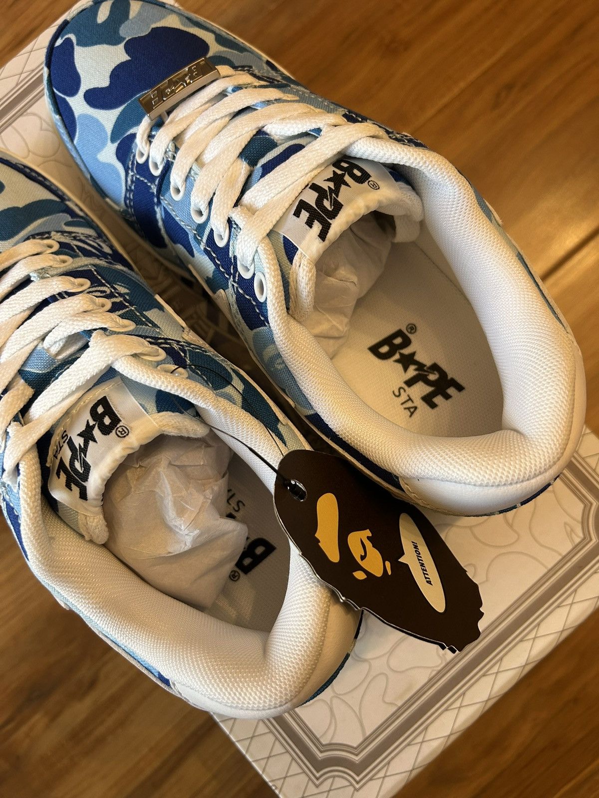 Bape NEW Bape Blue ABC Camo Bapestas Size US 7 / EU 40 - 5 Thumbnail