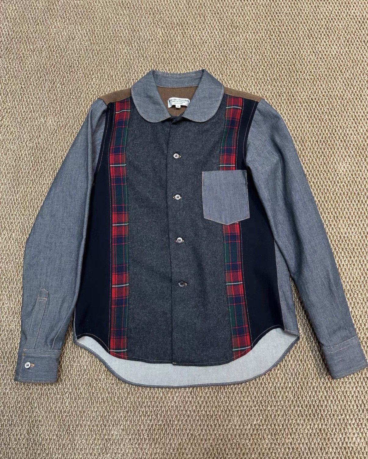 Comme des Garcons Comme des Garçons Multi-Fabric Patchwork Shirt K23 Size US S / EU 44-46 / 1 - 1 Thumbnail