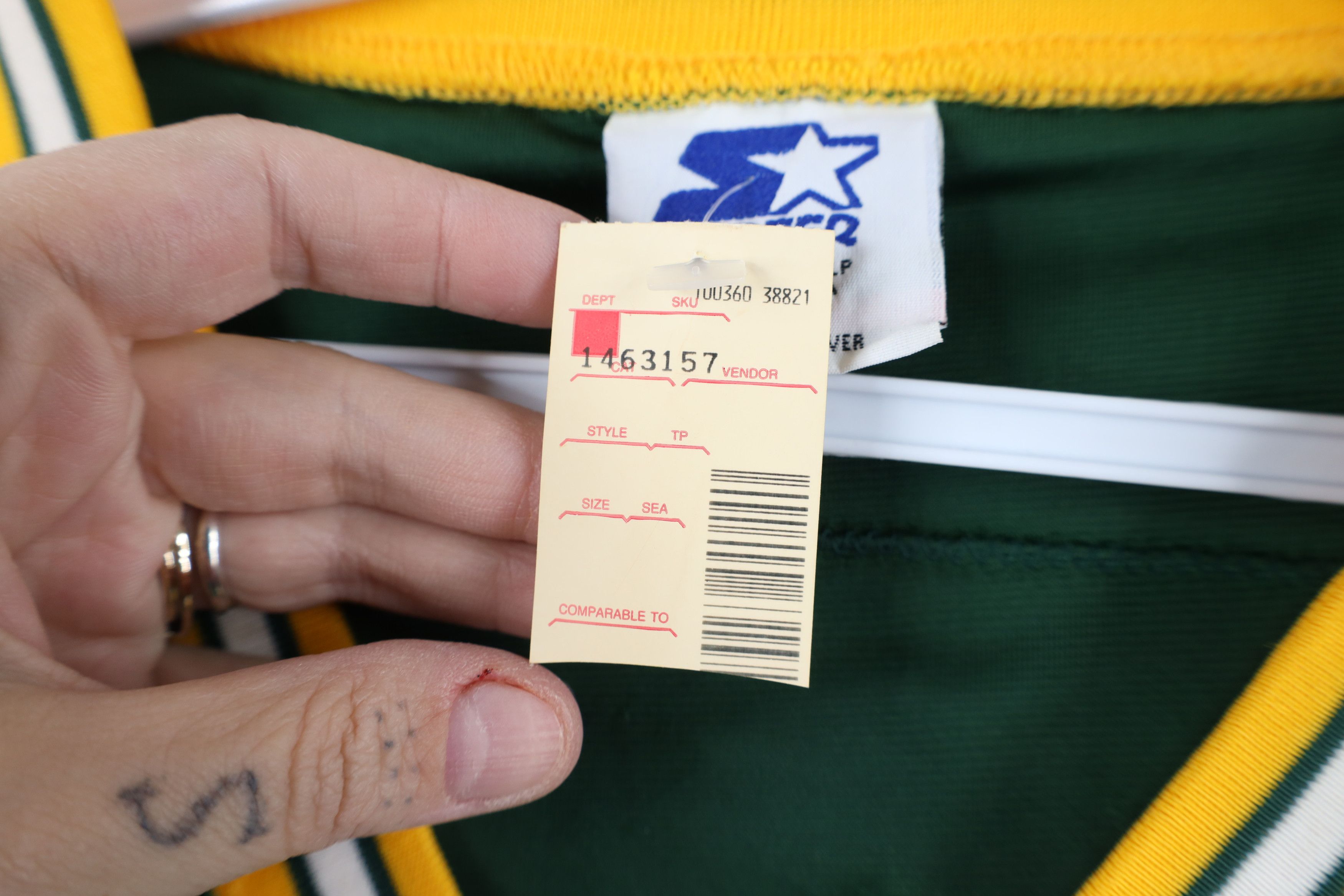 Starter NOS Vintage 90s Starter Bay Packers Football Jersey USA Size US XL / EU 56 / 4 - 9 Thumbnail