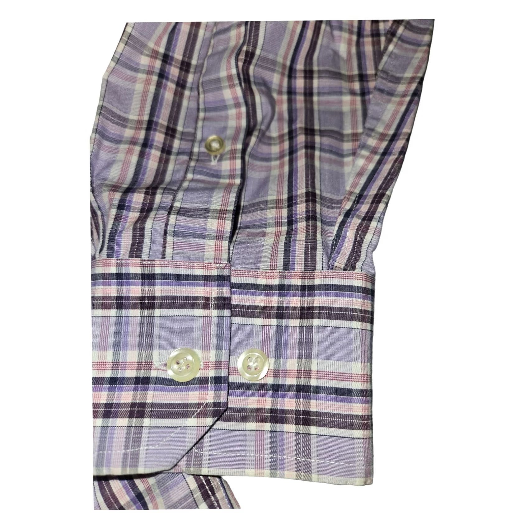 Banana Republic Banana Republic Button-Up Shirt Men's 34-35 Slim Fit Purple Plaid Preppy Shirt Size US S / EU 44-46 / 1 - 4 Thumbnail