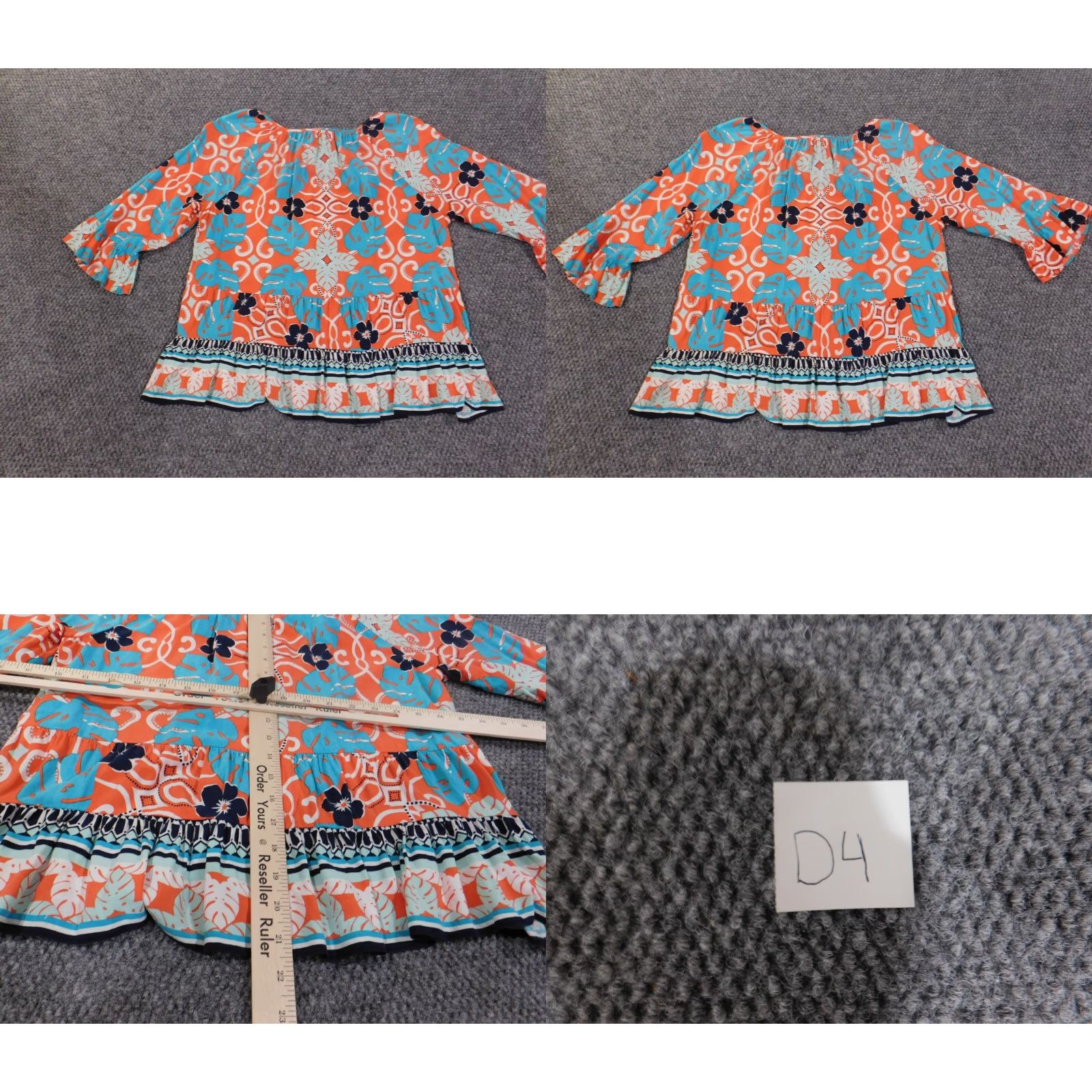 Vintage Crown & Ivy Blouse Shirt Womens Small Floral Rayon Knit Bell Sleeve Round Neck Casual Vintage No Size S / US 4 / IT 40 - 8 Thumbnail