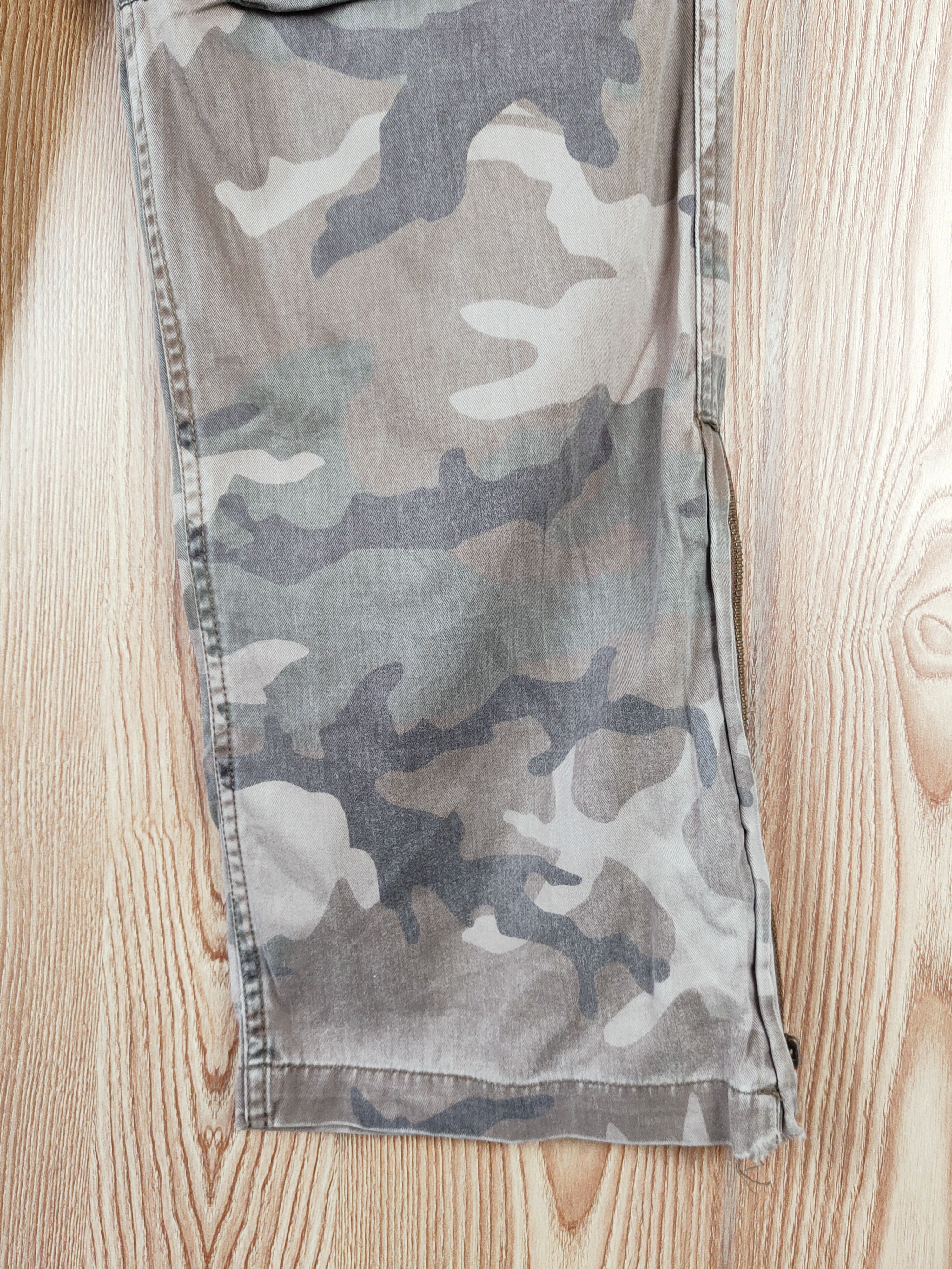 Japanese Brand DL Plusmore Camouflage Faded Multipocket Cargo Pants #S2775 Size US 36 / EU 52 - 7 Thumbnail