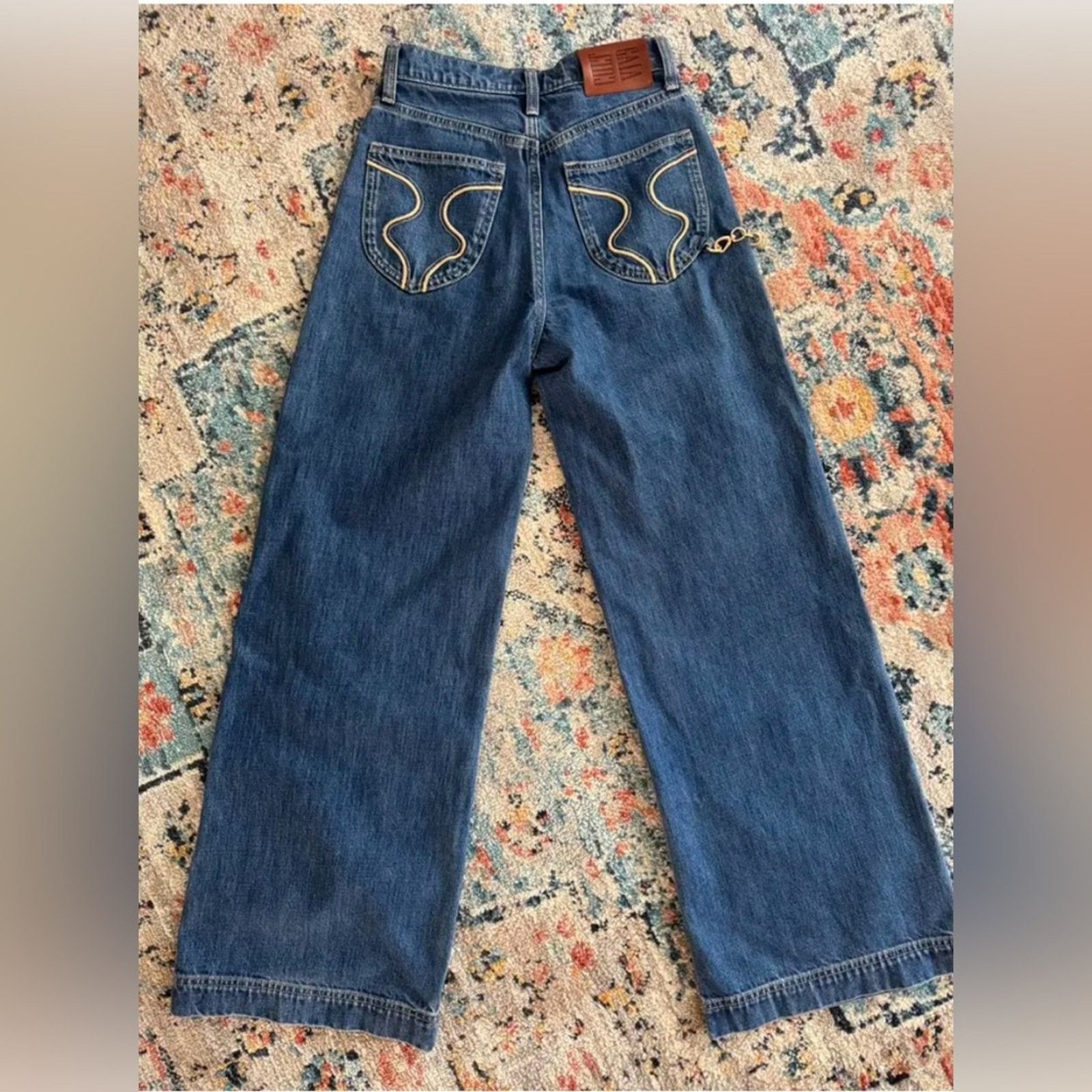 Cult Gaia NWT Cult Gaia Gap Collab High Rise Wide Leg Jeans Size 27 Size 27" / US 4 / IT 40 - 8 Thumbnail