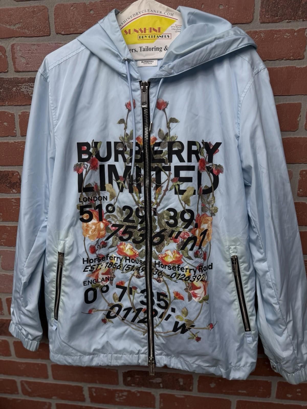 Burberry BURBERRY LIMITED ZIP UP JACKET NYLON BLUE SIZE (Small) Size US S / EU 44-46 / 1 - 3 Thumbnail