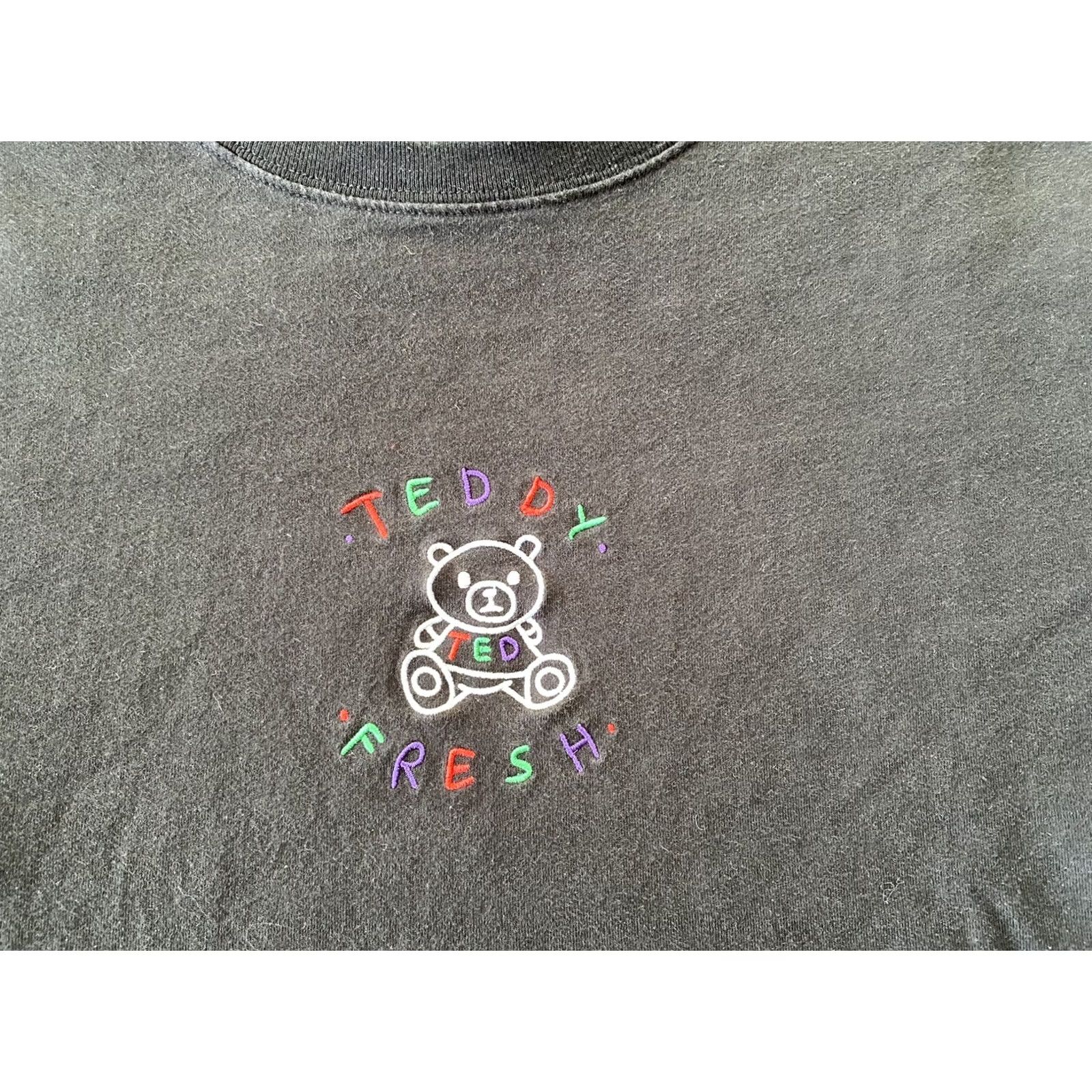 Teddy Fresh Teddy Fresh Black T-shirt Embroidered Front Bear Women Size L Size L / US 10 / IT 46 - 3 Thumbnail