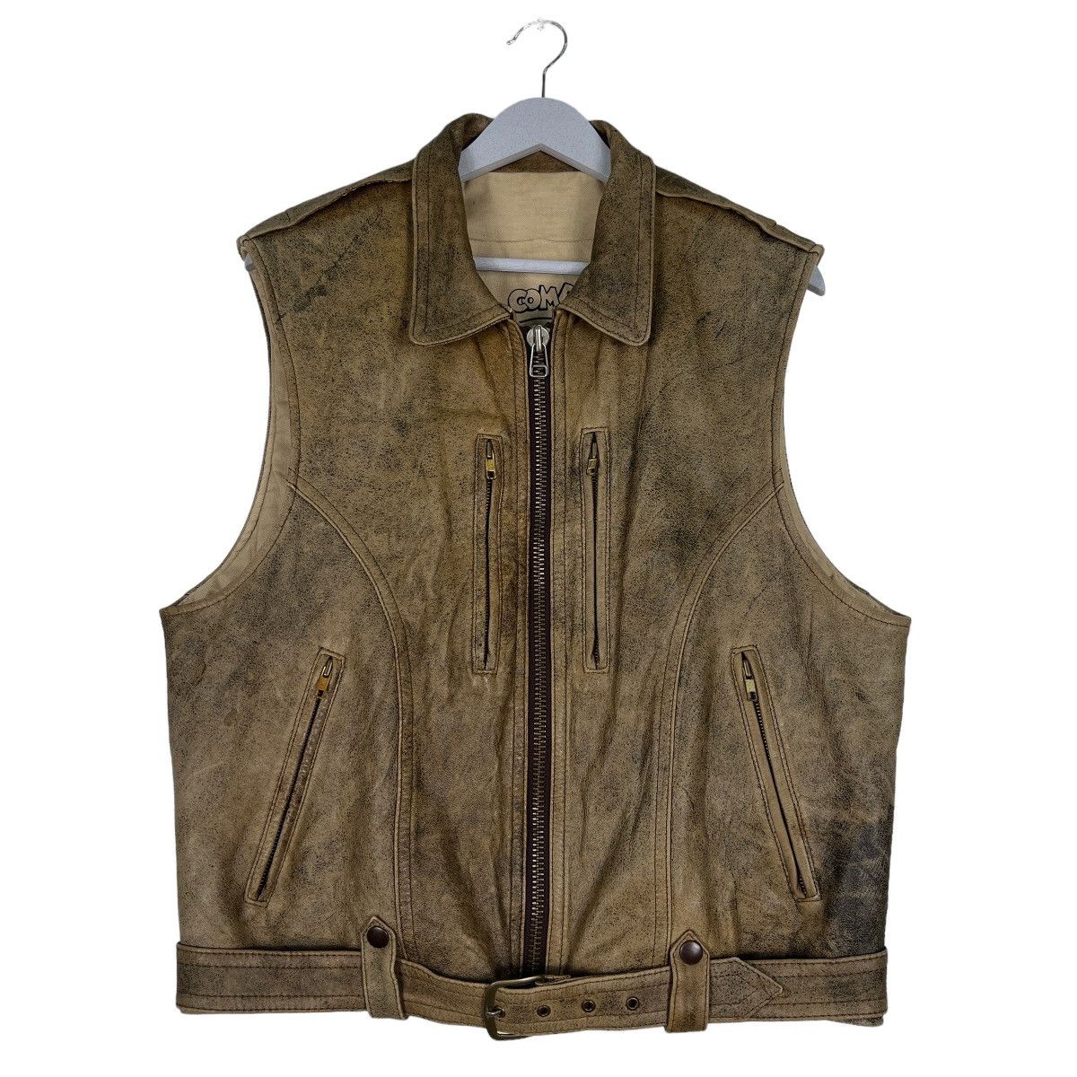 Japanese Brand 🔥 RARE ARCHIVES PLANE COMPANY AIR FORCE LEATHER TANK TOP Size US M / EU 48-50 / 2 - 2 Thumbnail