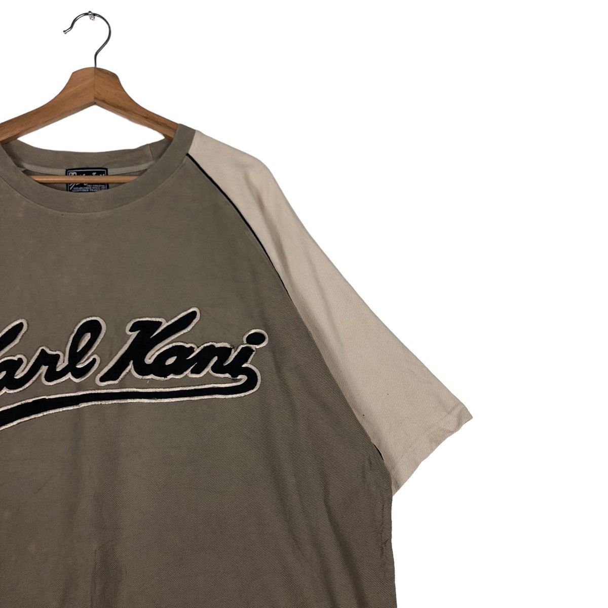 Japanese Brand VINTAGE T-SHIRT ROUND NECK KARL KANI BIG LOGO SPELL OUT Size US XXL / EU 58 / 5 - 6 Thumbnail