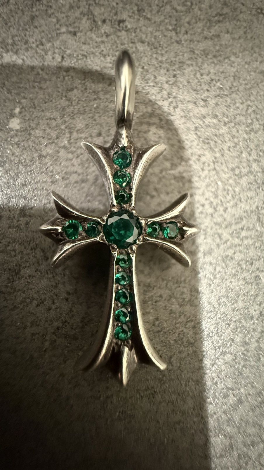 Chrome Hearts Chrome Hearts Emerald Tiny Cross Pendant Size ONE SIZE - 8 Thumbnail