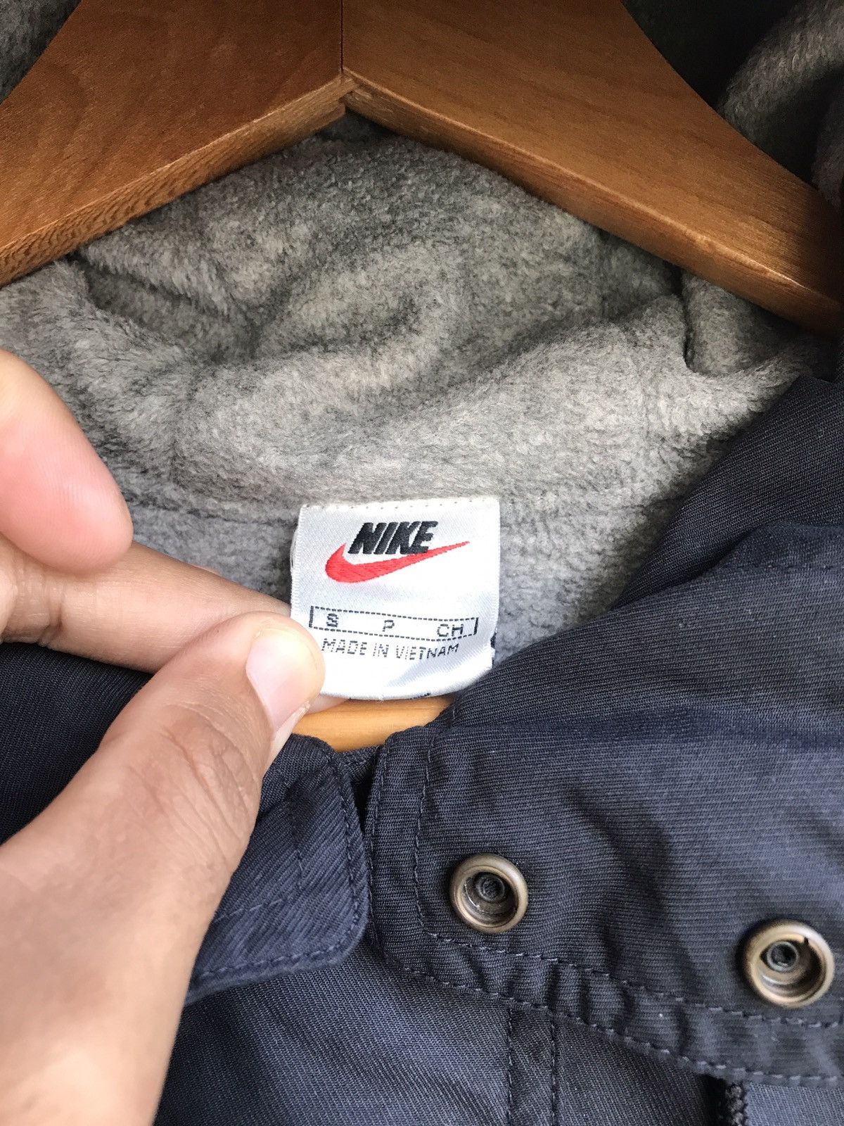 Nike × Vintage Vintage 90s Nike big logo hooded jacket Size US M / EU 48-50 / 2 - 6 Thumbnail