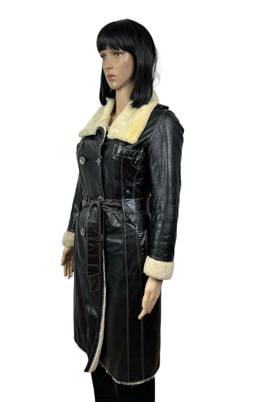 Other Jaris Genuine Leather Sheepskin Coat Belted size XS Size XS / US 0-2 / IT 36-38 - 4 Thumbnail