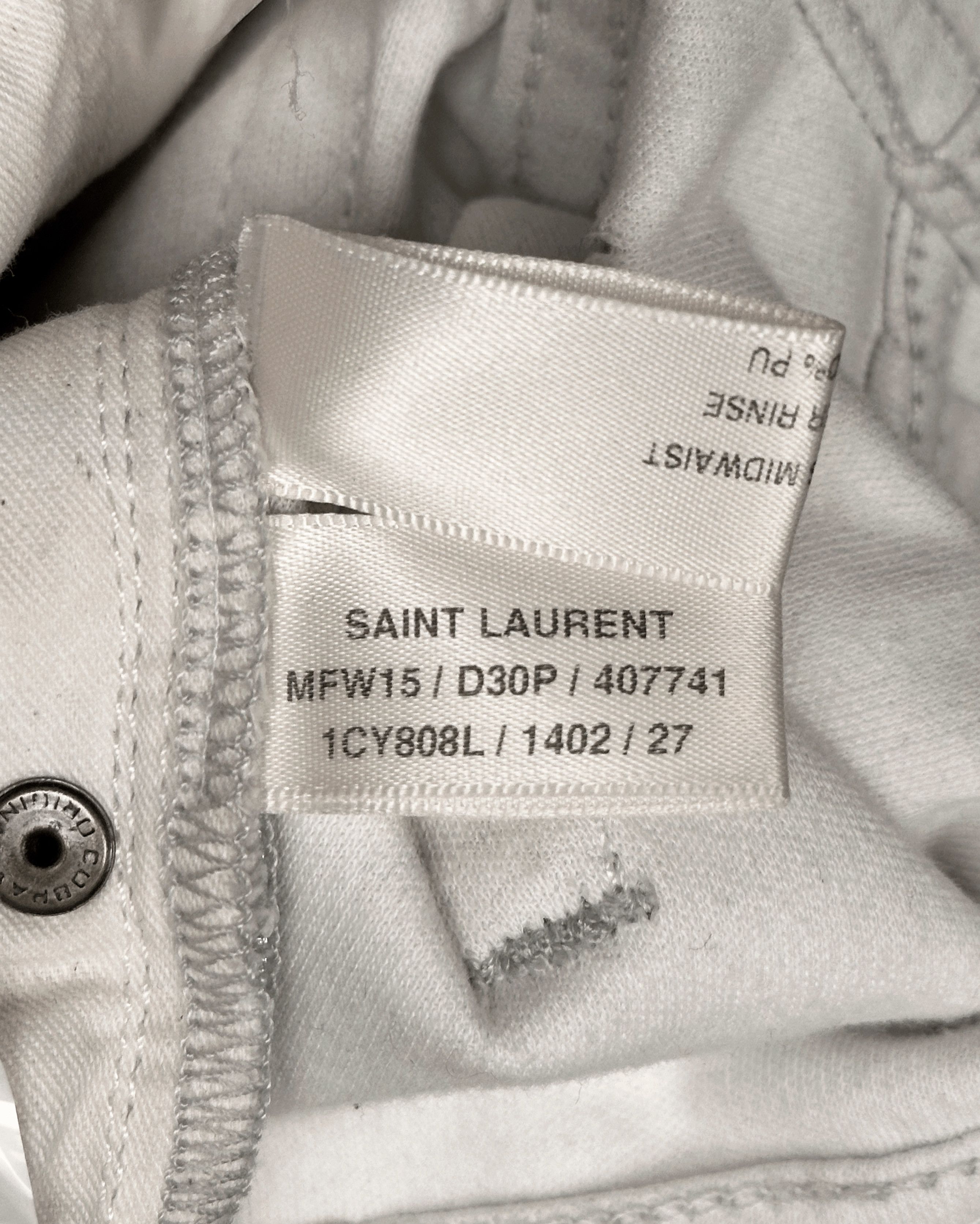 Hedi Slimane × Saint Laurent Paris Saint Laurent Paris Silver Sample Faux Leather Pants Size US 28 / EU 44 - 15 Thumbnail