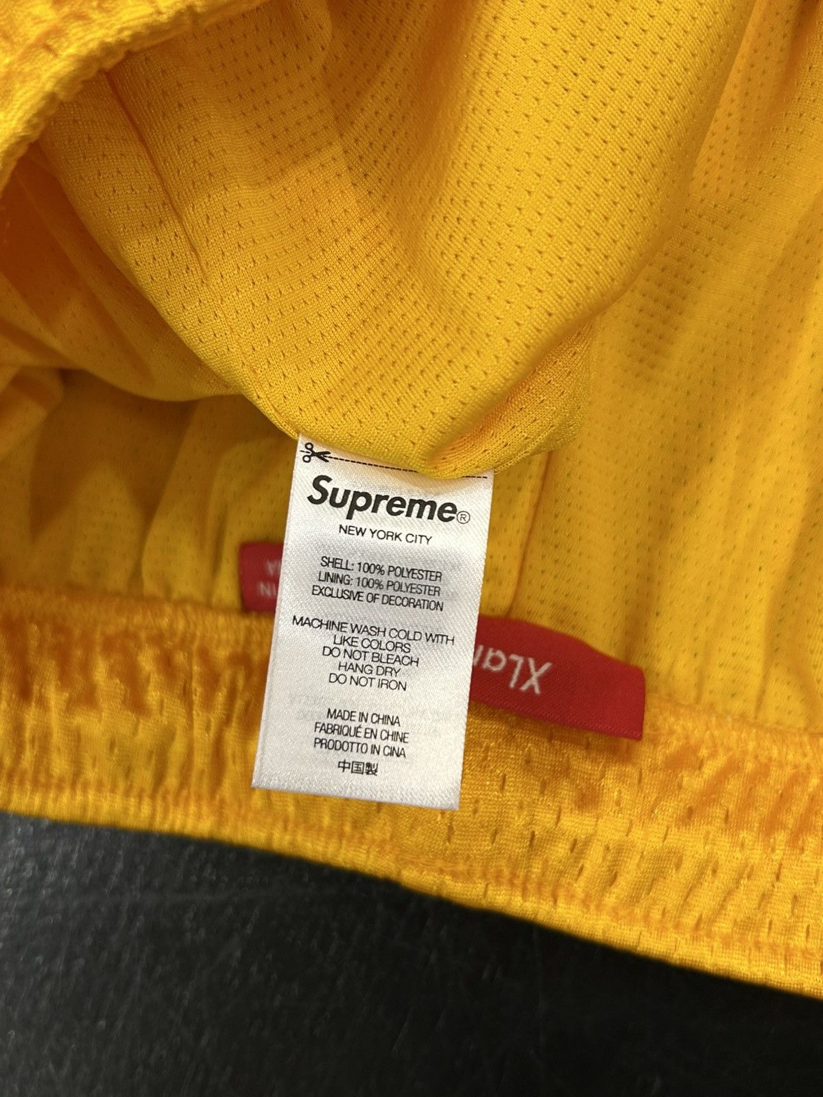 Supreme Mesh Box Logo Shorts - Yellow