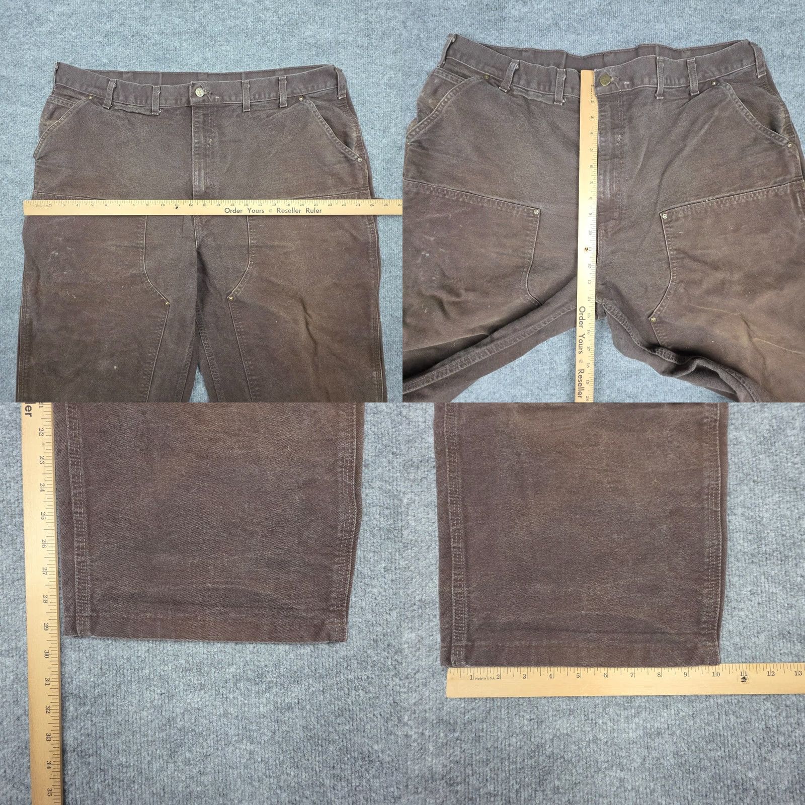 Carhartt Carhartt Pants Men 40 x 29.5 Brown Distress Double Knee Canvas Straight Fit Regular 5-Pocket Workwear Casual Carhartt B136 Size US 40 / EU 56 - 10 Thumbnail