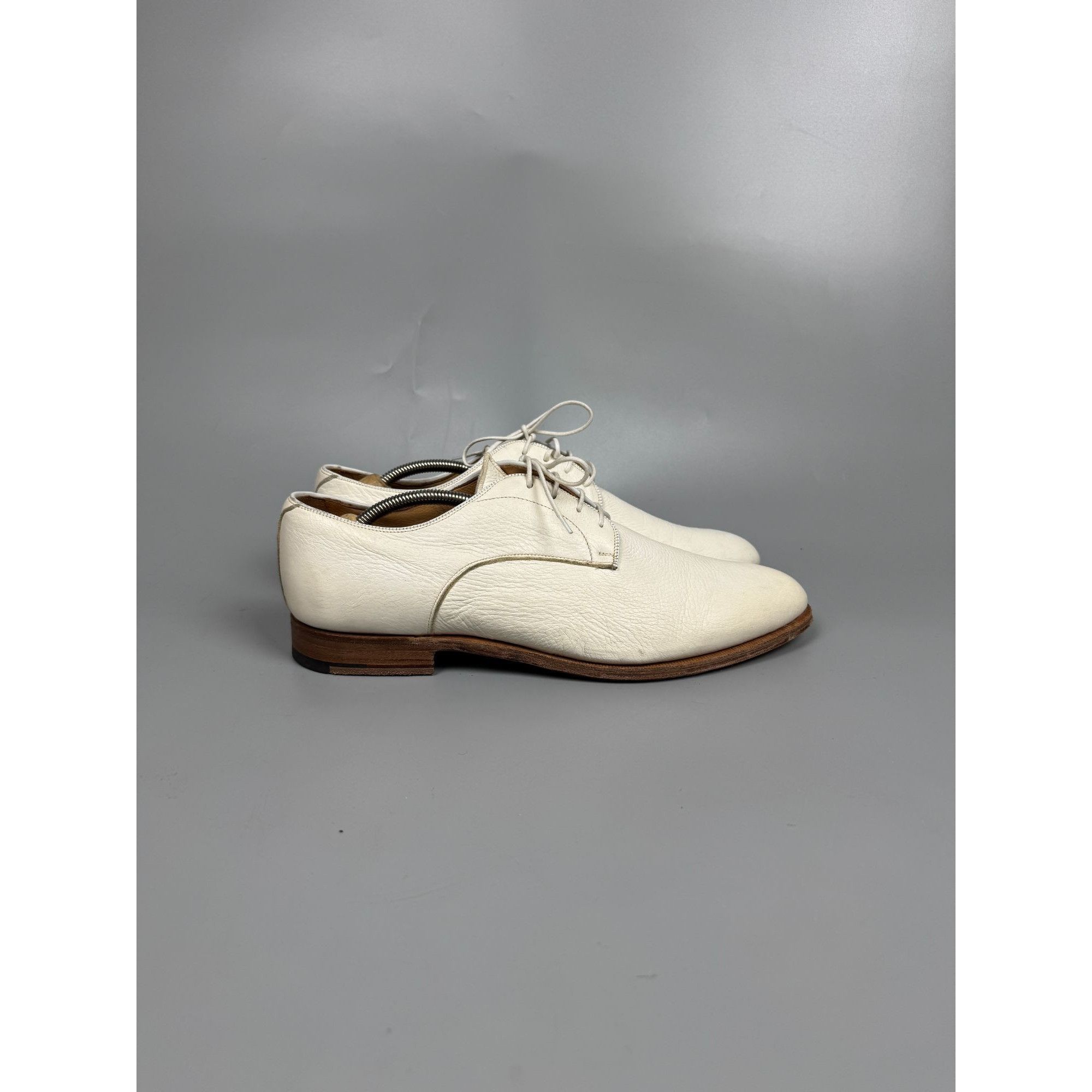 Church's Church’s White Leather Derby Shoes (Y1170) Size US 10.5 / EU 43-44 - 1 Thumbnail