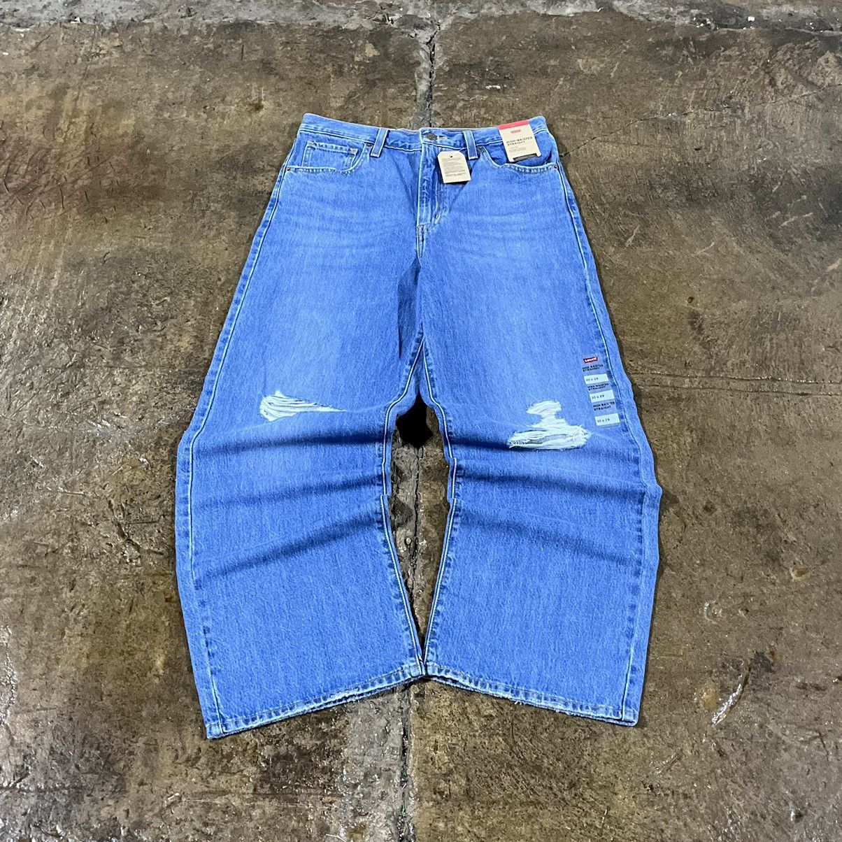 Levi's Crazy Y2K Levi's High Waisted Baggy Wide Leg Skater Jeans Size US 30 / EU 46 - 2 Thumbnail