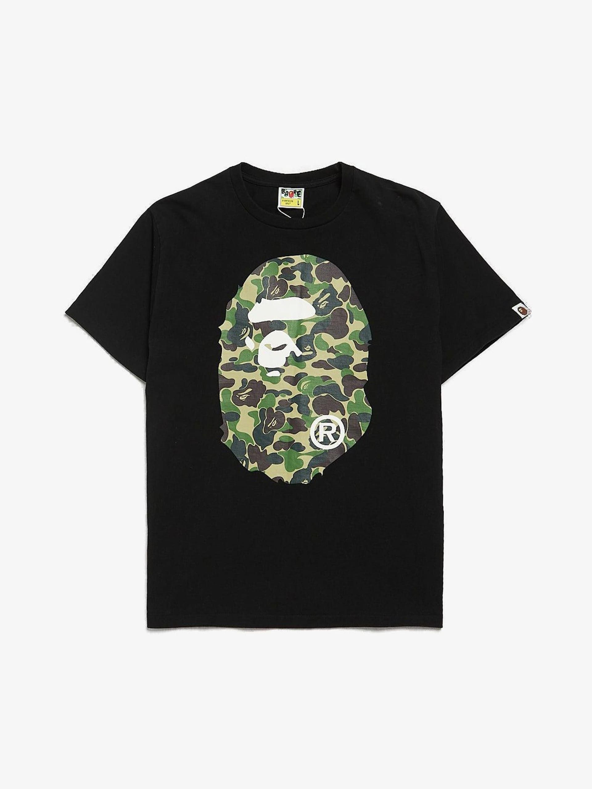 Bape Black Camo Logo Printed Cotton T-Shirt Size US L / EU 52-54 / 3 - 1 Thumbnail