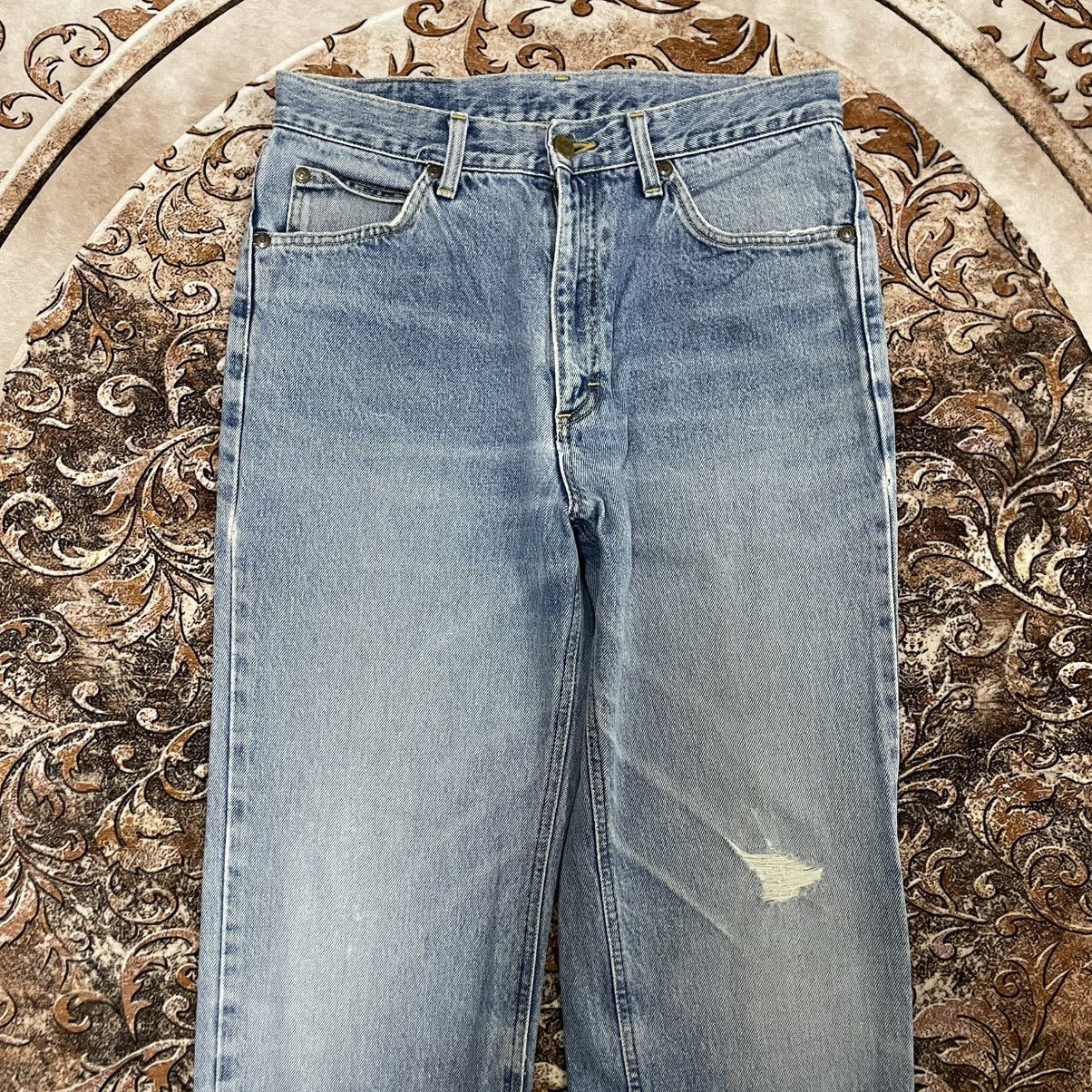 Lee 🔥Vintage Lee Riders Stoned Washed Ripped Distress Denim Size US 30 / EU 46 - 2 Thumbnail