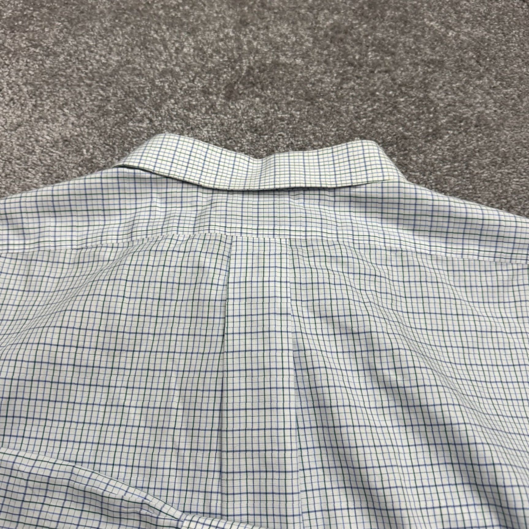 Brooks Brothers Brooks Brothers 1818 Dress Shirt Mens 17.5 Regular Blue Green Check Non-Iron Button-Down Collar 52in Chest Long Sleeve Size 46R - 4 Thumbnail
