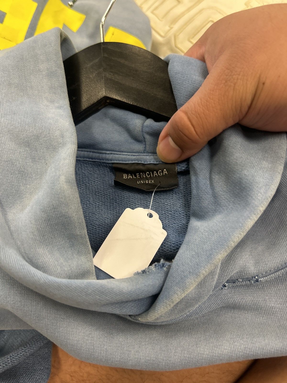 Balenciaga Balenciaga Blue Tape Hoodie Size US M / EU 48-50 / 2 - 3 Thumbnail