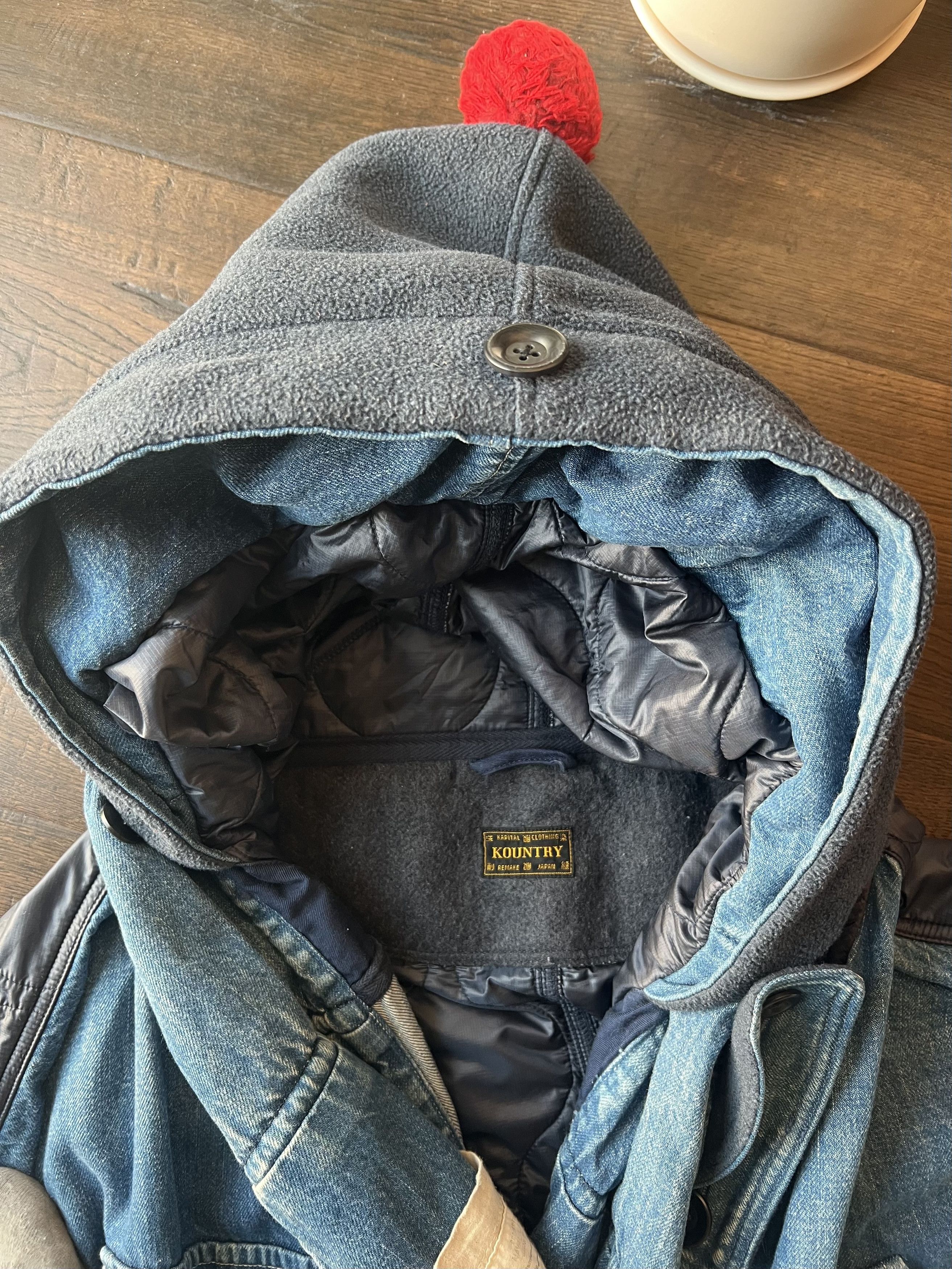 Kapital Kountry Kapital Denim x Nylon Quilted Biver Kling Coat Size US L / EU 52-54 / 3 - 5 Thumbnail