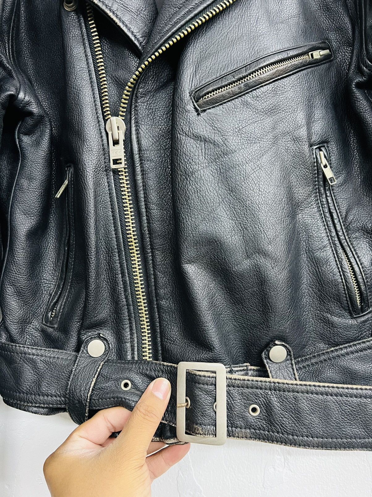 Japanese Brand VINTAGE KAKUISHI PERFECTO MOTO LEATHER JACKET Size US M / EU 48-50 / 2 - 5 Thumbnail