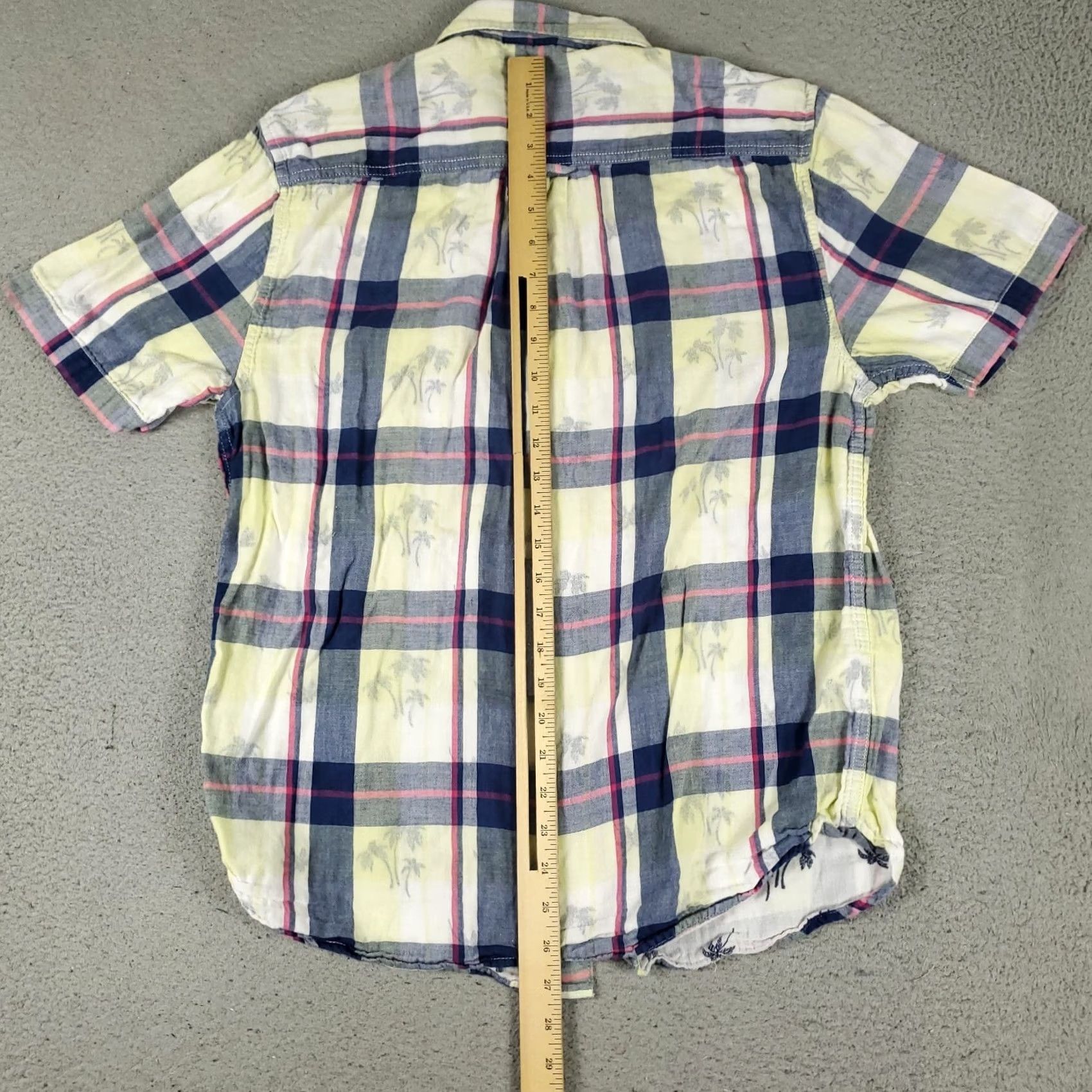 Tommy Bahama Tommy Bahama Shirt Mens Medium Blue Yellow Plaid Cotton Button Up Short Sleeve Shirt Size US M / EU 48-50 / 2 - 3 Thumbnail