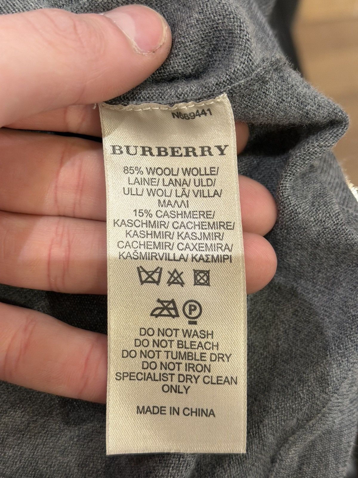 Burberry Burberry Brit Long Sleeve Crewneck Sweater - Grey Size US M / EU 48-50 / 2 - 4 Thumbnail