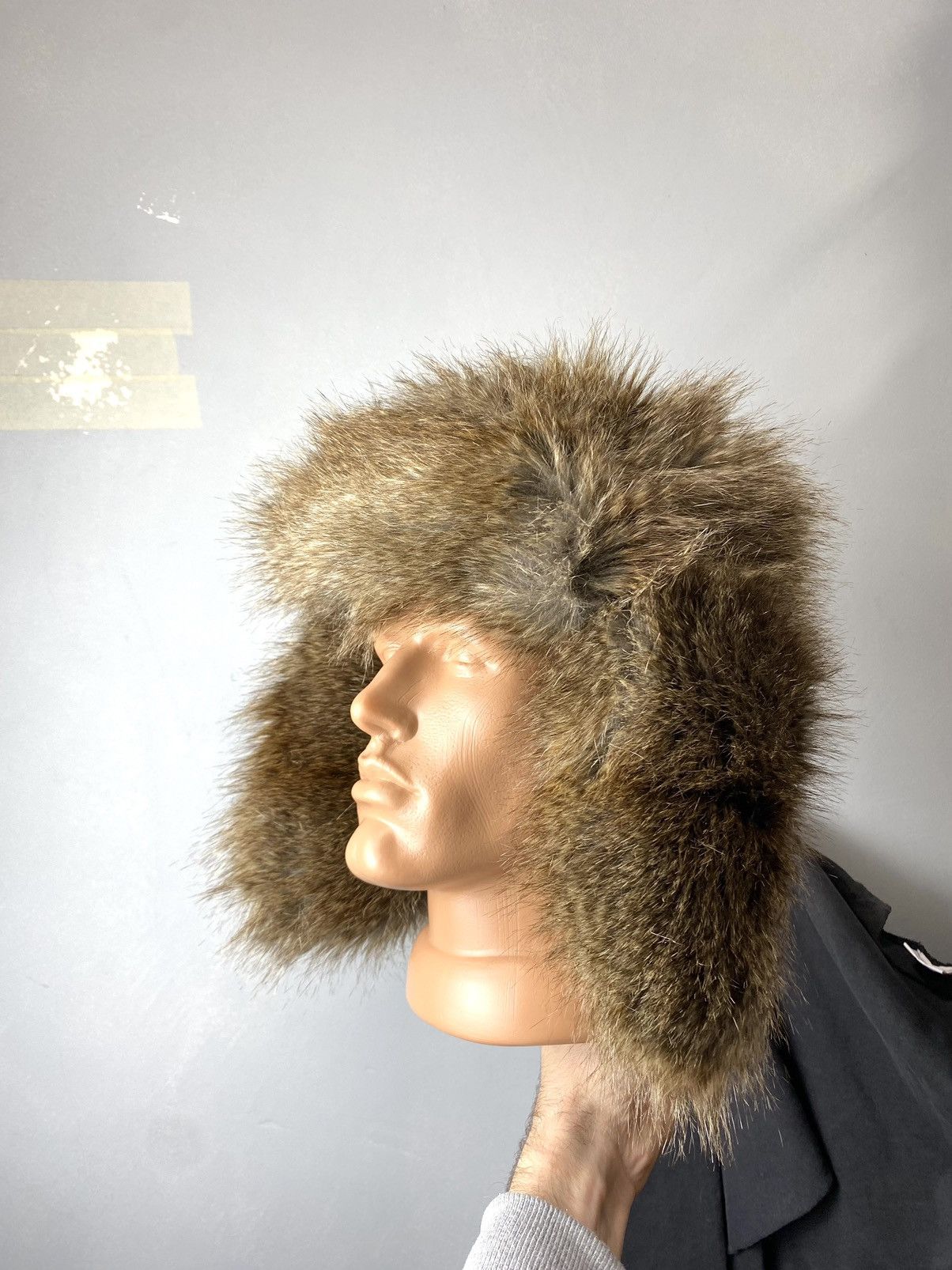 Vintage Vintage Alt Fuzzy Mohair Ushanka USSR Hat Balaclava Size ONE SIZE - 5 Thumbnail