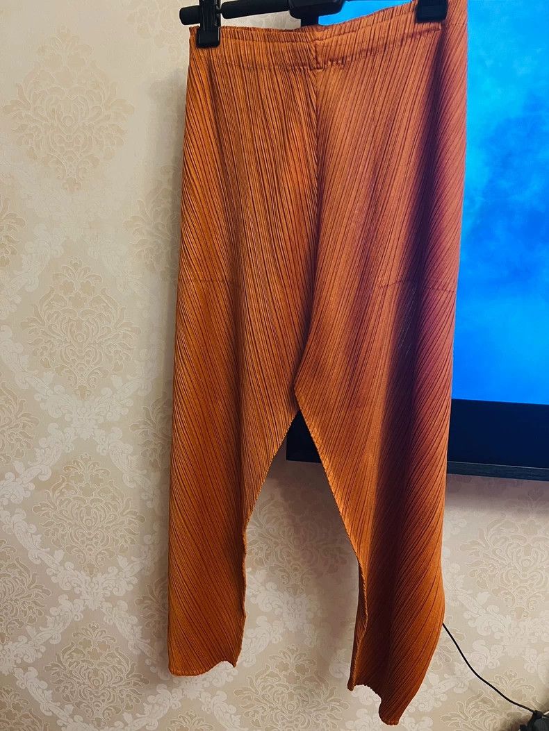 Issey Miyake Issey Miyake Earthy orange pleated pants Size 26" / US 2 / IT 38 - 1 Thumbnail