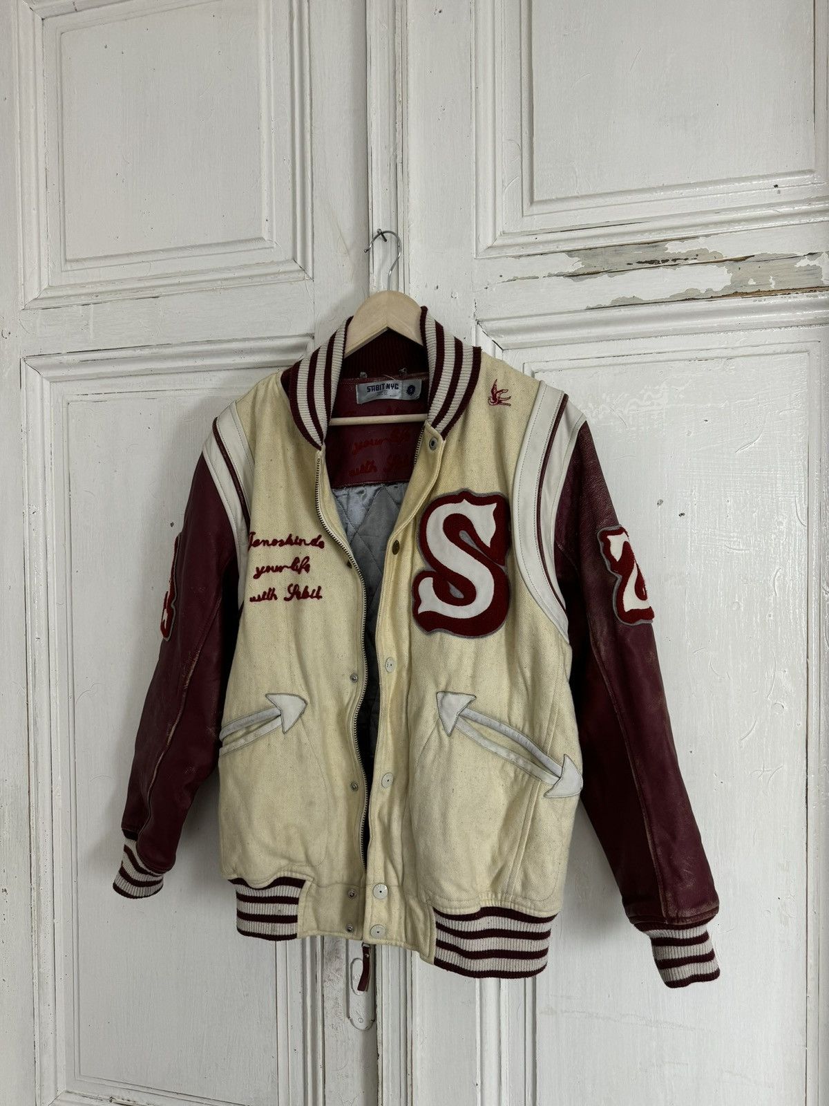 Sabit NYC Vintage Starter Style Varsity Bomber Jacket