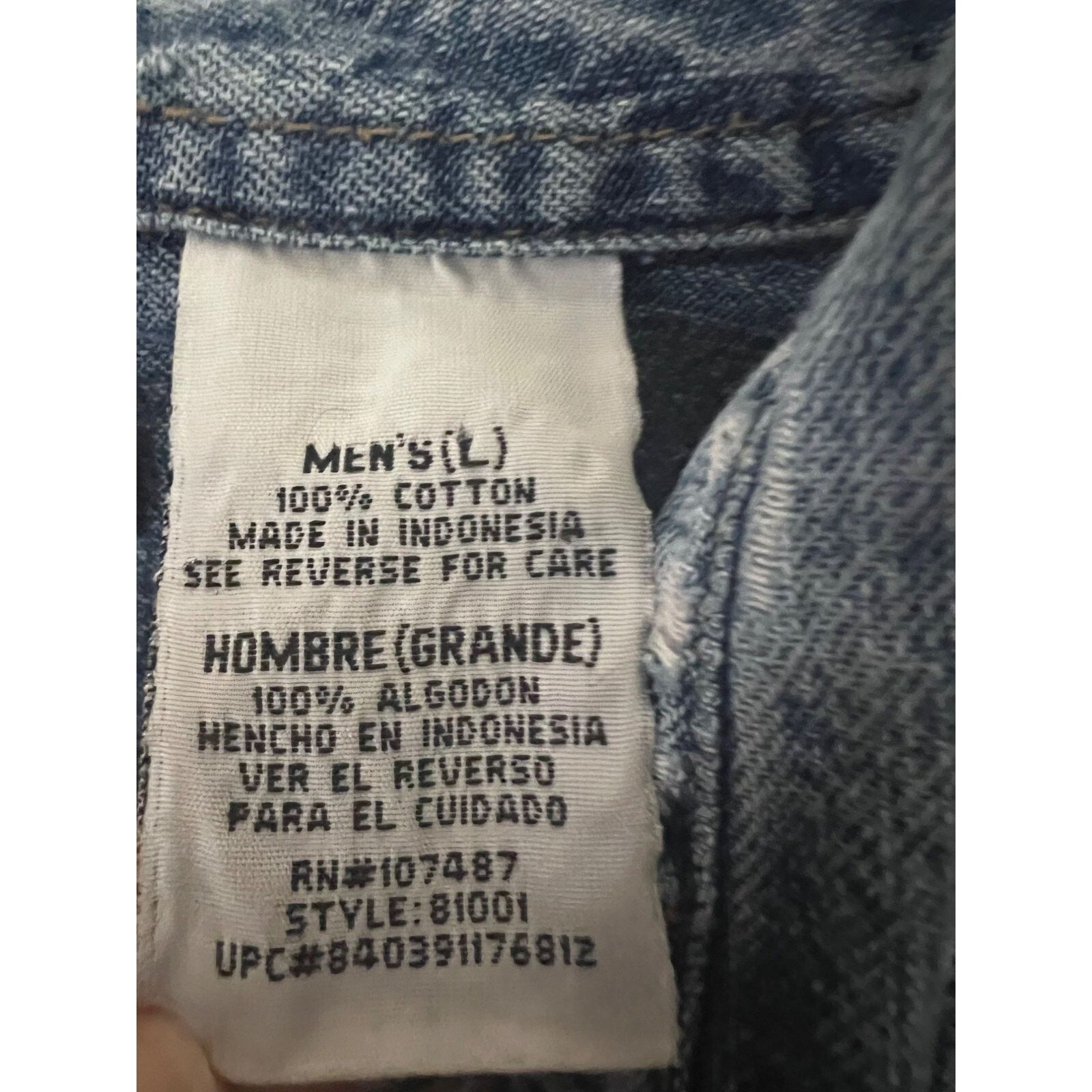 Levi's Levis Blue Relaxed Distressed Denim Button Shirt L Pockets Size US L / EU 52-54 / 3 - 8 Thumbnail
