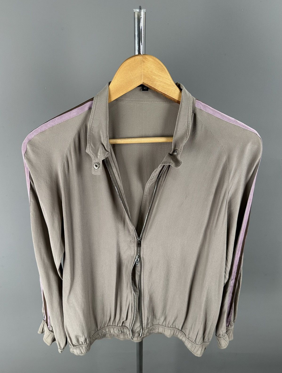 Gucci Gucci - Ready to Wear 2010 - Silk Zip Jacket Sleeve Stripes Size M / US 6-8 / IT 42-44 - 3 Thumbnail