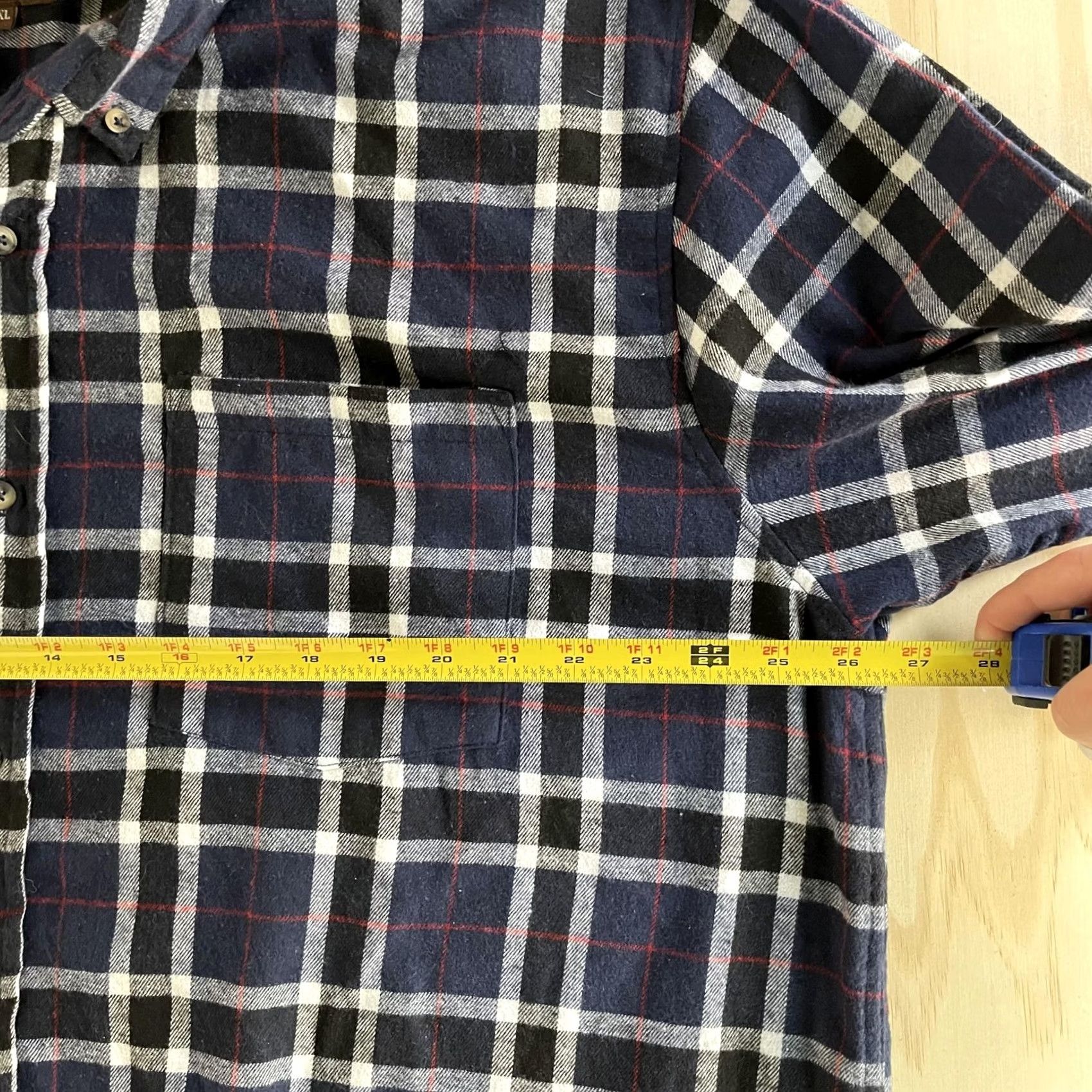 Vintage VINTAGE Mountain Ridge Shirt Mens 4XL Navy Plaid Long Sleeve Button Up Flannel Shirt Size US XXL / EU 58 / 5 - 7 Thumbnail